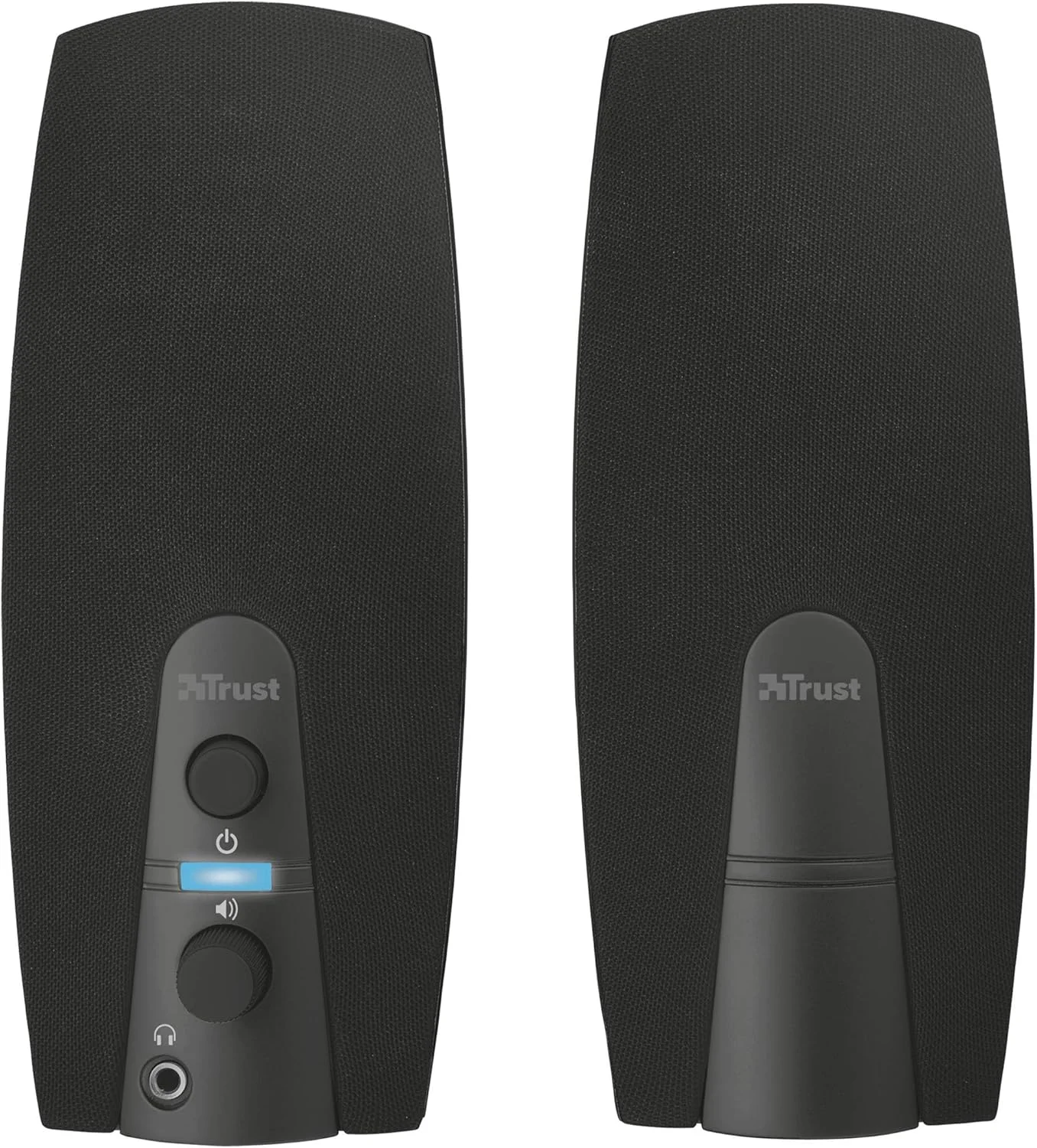 ست اسپیکر کامپیوتر تراست Almo 2.0، توان خروجی 10 وات، سیستم صوتی با تغذیه USB، اتصال صوتی 3.5 میلی متری، اسپیکر با صدای شفاف برای کامپیوتر، لپ تاپ، مک - مشکی [اختصاصی آمازون]