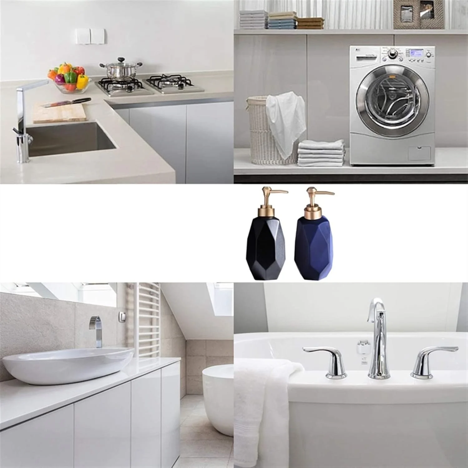 ظرف صابون پمپ دار، ظرف صابون مایع، ظرف لوسیون سرامیکی برای حمام، آشپزخانه، منزل، دستشویی، ظرف صابون مشکی برای حمام و آشپزخانه ظرف صابون پمپ دار، ظرف صابون مایع، ظرف لوسیون سرامیکی برای حمام، آشپزخانه، منزل، دستشویی، ظرف صابون مشکی برای حمام و آشپزخانه