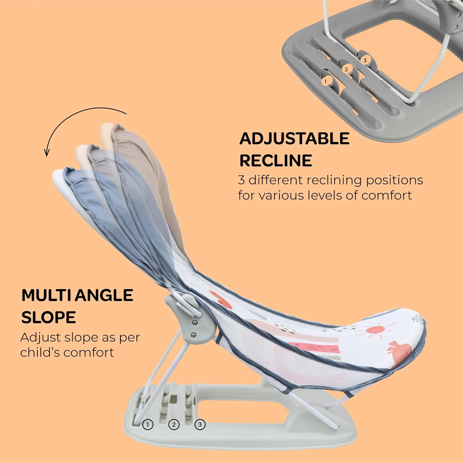 صندلی حمام کودک ماه مدل Shower Me Baby Bather - صندلی حمام کودک قابل تنظیم با 3 حالت خوابیده - صندلی نوزاد با روکش توری قابل جدا شدن/شستشو - تاشو - مناسب برای وان/سینک از 0 ماهگی - آبی صندلی حمام کودک ماه مدل Shower Me Baby Bather - صندلی حمام کودک قابل تنظیم با 3 حالت خوابیده - صندلی نوزاد با روکش توری قابل جدا شدن/شستشو - تاشو - مناسب برای وان/سینک از 0 ماهگی - آبی