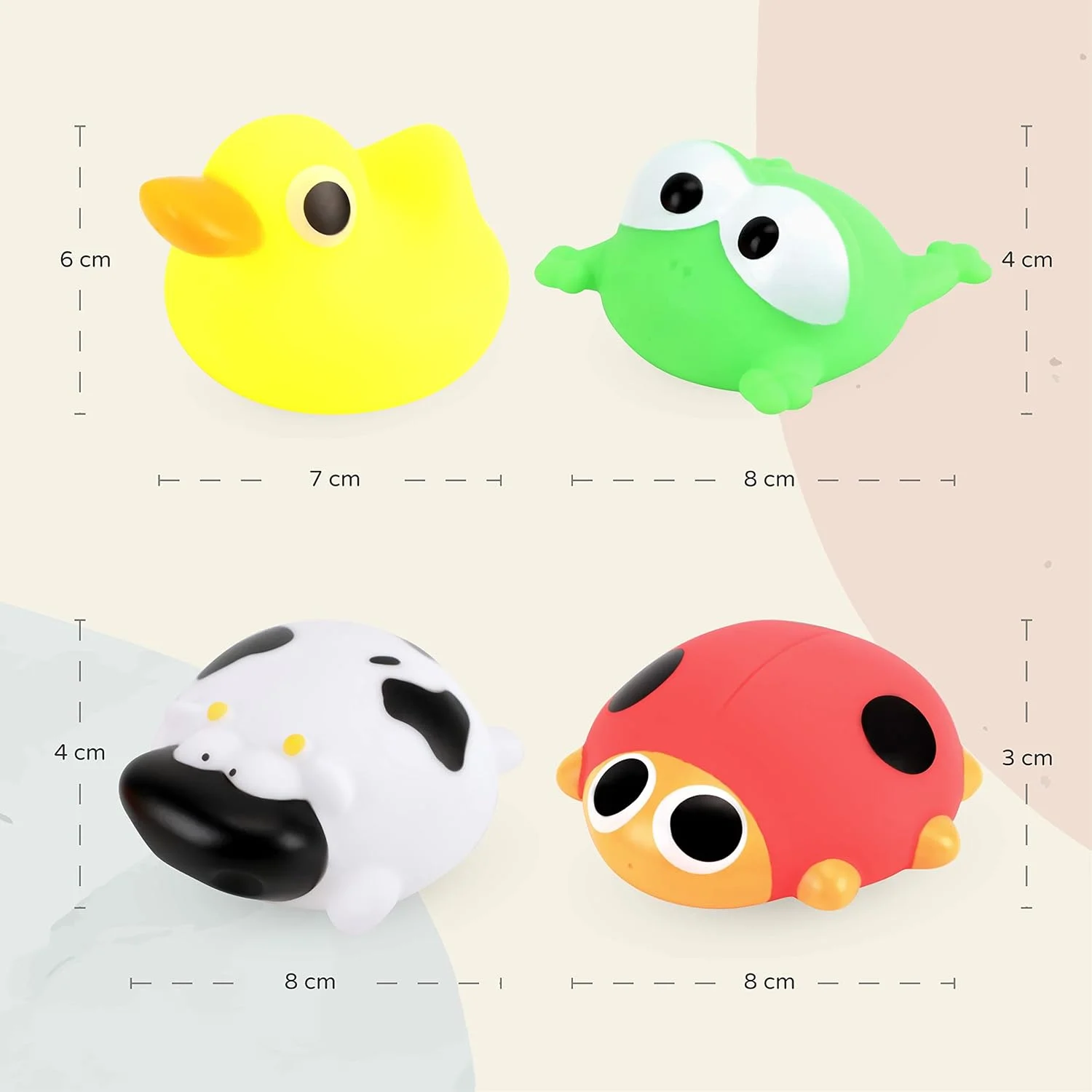 ست اسباب بازی حیوانات مزرعه برند مون برای حمام - اسباب بازی های شناور حیاط خلوت برای حمام نوزادان - لوازم جانبی نرم، حسی و سرگرم کننده استخر کودک - با کیسه توری آویز خشک شونده سریع - اردک و حیوانات ست اسباب بازی حیوانات مزرعه برند مون برای حمام - اسباب بازی های شناور حیاط خلوت برای حمام نوزادان - لوازم جانبی نرم، حسی و سرگرم کننده استخر کودک - با کیسه توری آویز خشک شونده سریع - اردک و حیوانات