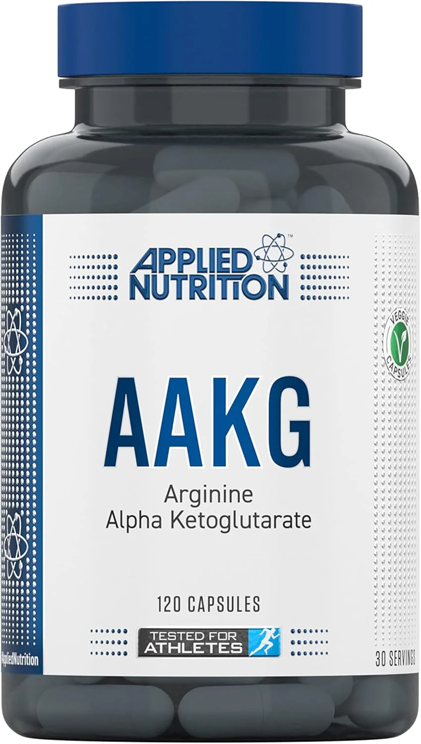 مکمل غذایی اپلاید نوتریشن AAKG ال آرژنین آلفا کتوگلوتارات آمینو اسید، افزایش قدرت و انرژی، مکمل تقویت کننده قبل از تمرین - 120 کپسول