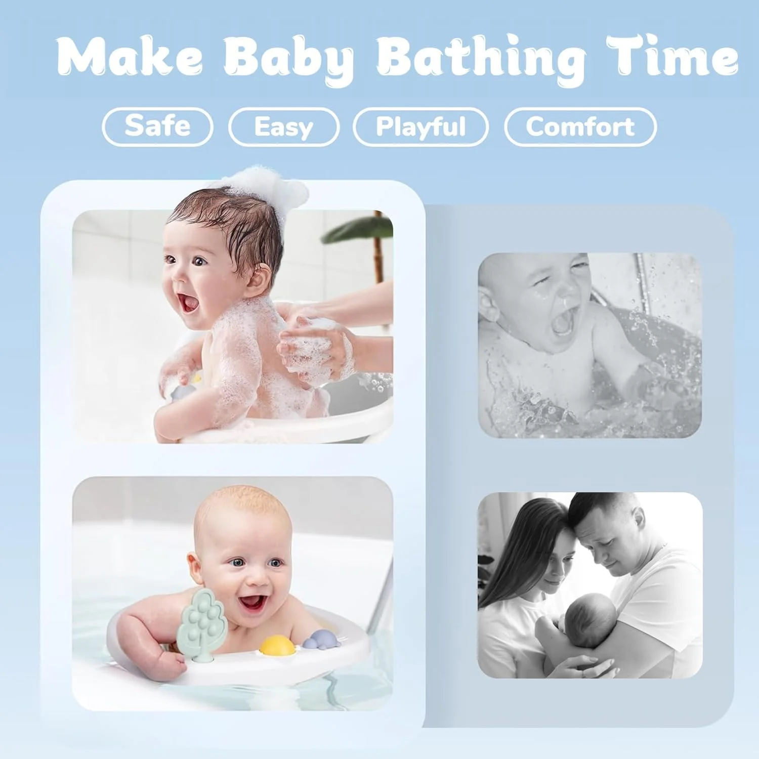 صندلی حمام کودک ماسرو ضد لغزش برای نوزادان و کودکان نوپا، صندلی حمام قابل حمل با فنجان های مکش، صندلی وان حمام ایمن برای نوزادان 6 ماهه و بالاتر، پشتیبانی از کوسن نرم صندلی حمام کودک ماسرو ضد لغزش برای نوزادان و کودکان نوپا، صندلی حمام قابل حمل با فنجان های مکش، صندلی وان حمام ایمن برای نوزادان 6 ماهه و بالاتر، پشتیبانی از کوسن نرم