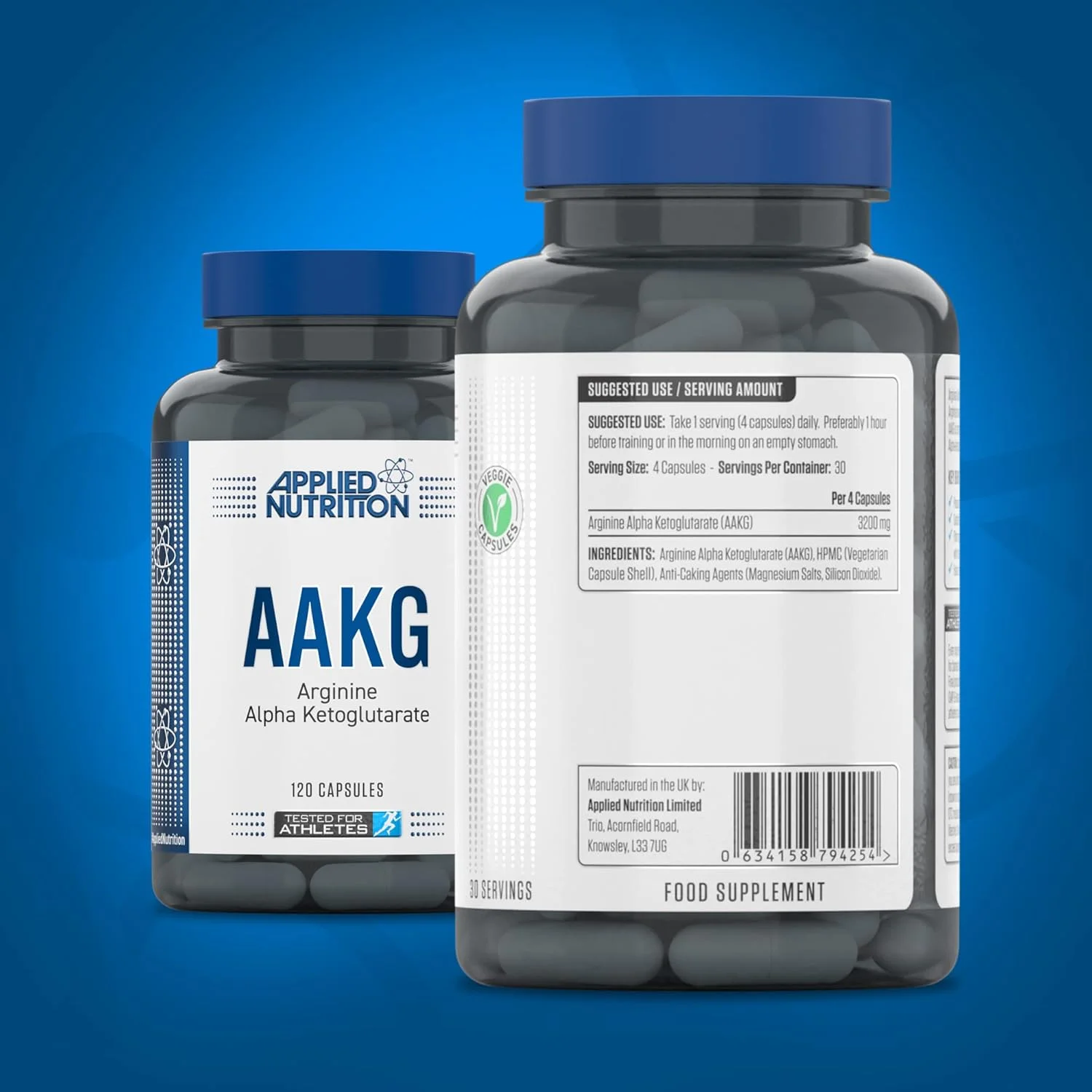 مکمل غذایی اپلاید نوتریشن AAKG ال آرژنین آلفا کتوگلوتارات آمینو اسید، افزایش قدرت و انرژی، مکمل تقویت کننده قبل از تمرین - 120 کپسول مکمل غذایی اپلاید نوتریشن AAKG ال آرژنین آلفا کتوگلوتارات آمینو اسید، افزایش قدرت و انرژی، مکمل تقویت کننده قبل از تمرین - 120 کپسول