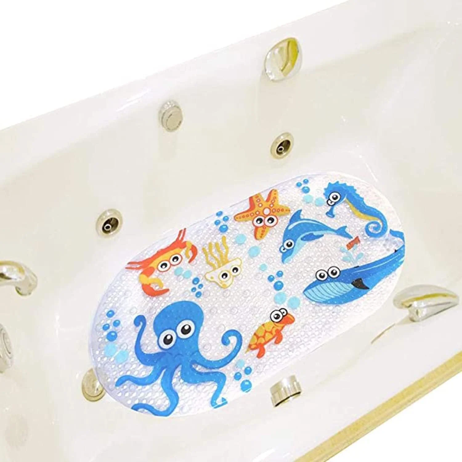 تشک حمام کودک KASTWAVE، 39cmx69cm، تشک حمام ضد لغزش PVC برای کودکان نوپا، تشک وان حمام، تشک دوش ضد لغزش و ضد کپک تشک حمام کودک KASTWAVE، 39cmx69cm، تشک حمام ضد لغزش PVC برای کودکان نوپا، تشک وان حمام، تشک دوش ضد لغزش و ضد کپک