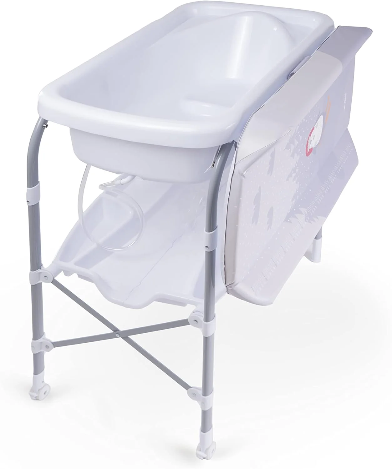 میز حمام و تعویض کودک ایستاده Jikel Ripple، خاکستری