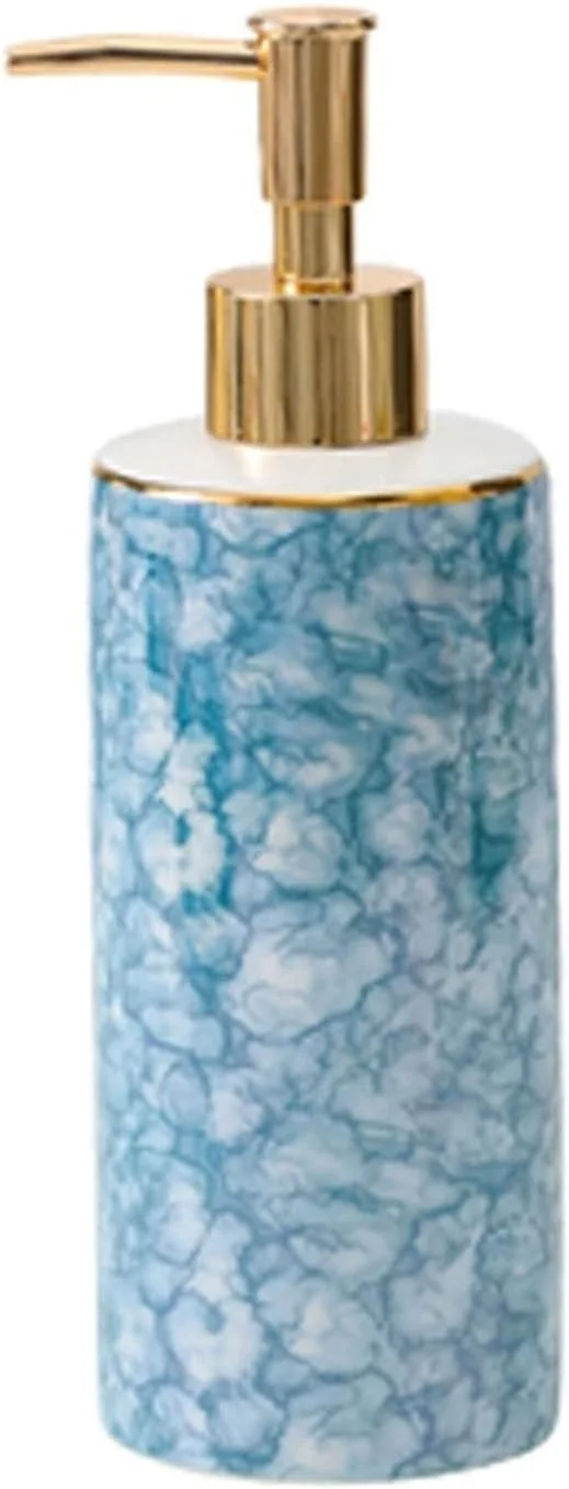 ظرف صابون مایع سرامیکی با پمپ، مناسب شامپو، ژل شستشو و مایع دستشویی - مدل (F)