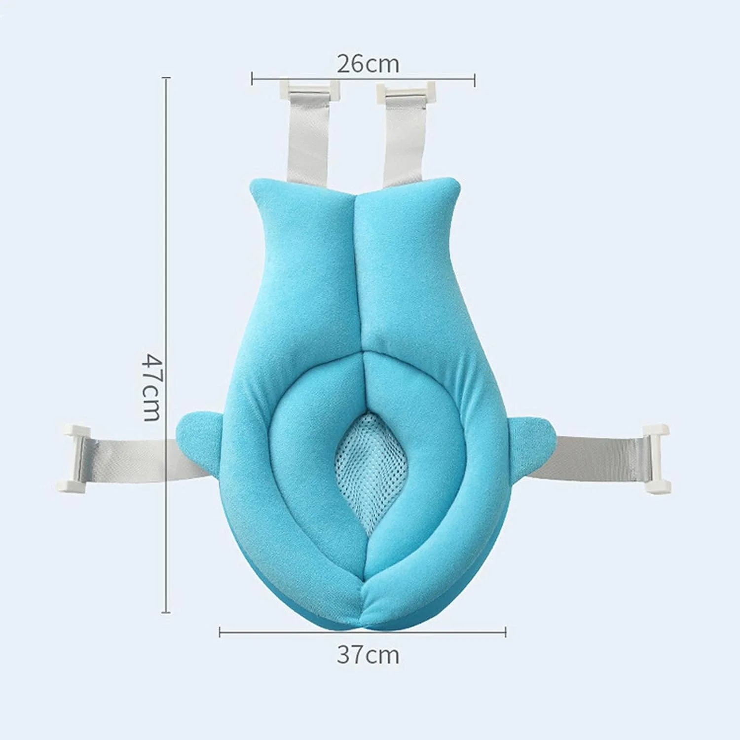 بالشت حمام نوزاد U HOOME، تشک پشتیبانی حمام نوزاد قابل تنظیم برای نوزاد تازه متولد شده، بالشت حمام نوزاد برای وان (آبی)