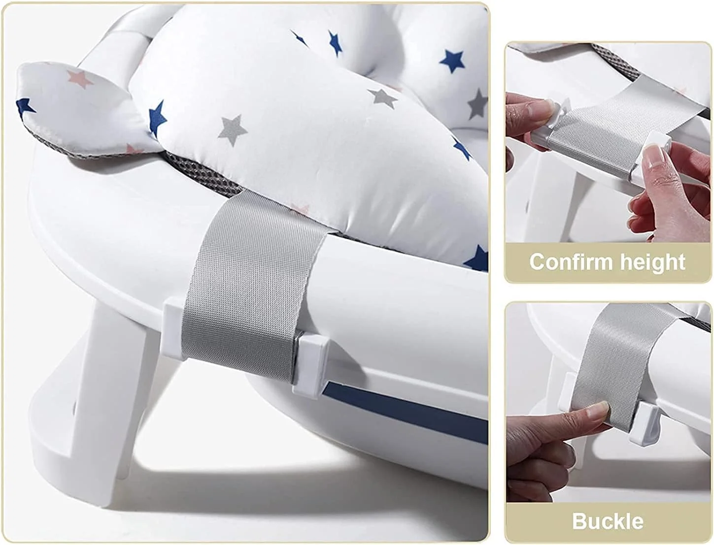 بالشتک حمام کودک اکسفور، کوسن شناور قابل تنظیم و ضد لغزش برای حمام نوزاد، بالش حمام کودک برای وان حمام، تشک صندلی وان برای حمایت از حمام نوزاد/کودک | سازمان دهندههای حمام، 0-12 ماه بالشتک حمام کودک اکسفور، کوسن شناور قابل تنظیم و ضد لغزش برای حمام نوزاد، بالش حمام کودک برای وان حمام، تشک صندلی وان برای حمایت از حمام نوزاد/کودک | سازمان دهندههای حمام، 0-12 ماه