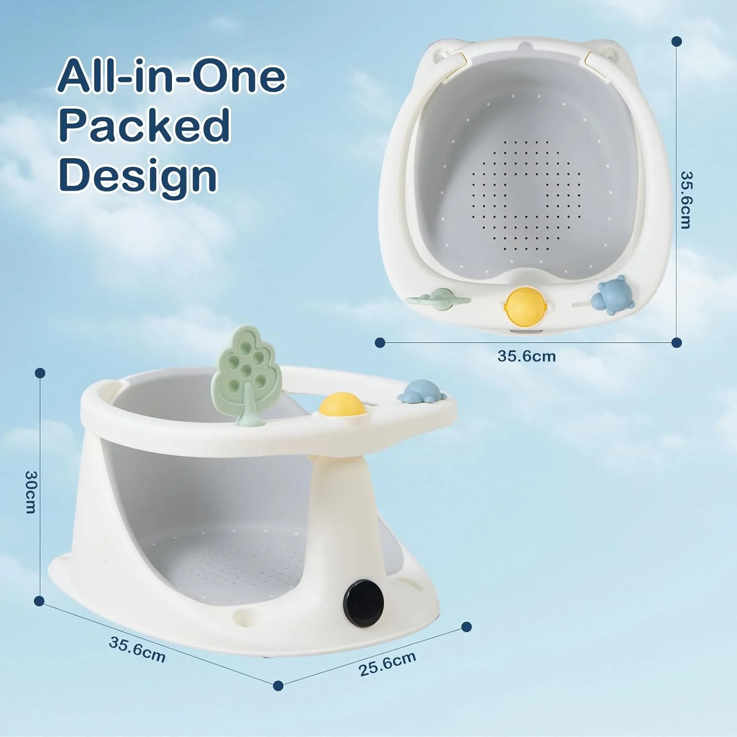 صندلی حمام کودک ERTYU مناسب برای کودکان 6-18 ماهه، صندلی وان حمام برای صندلی نشیمن کودک با نمایشگر دمای آب، لوازم ضروری نوزاد، وان کودک نوپا، تکیه گاه دوش نشسته صندلی حمام کودک ERTYU مناسب برای کودکان 6-18 ماهه، صندلی وان حمام برای صندلی نشیمن کودک با نمایشگر دمای آب، لوازم ضروری نوزاد، وان کودک نوپا، تکیه گاه دوش نشسته