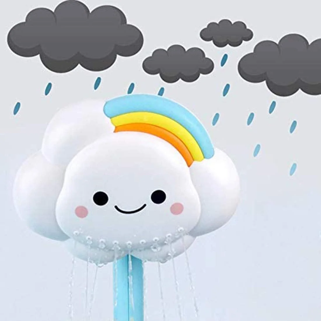 اسباب بازی حمام دلفینو برای کودکان نوپا، اسباب بازی دوش حمام کودک، اسباب بازی اسپری آب حمام، ابر دوست داشتنی رنگین کمان، شیر دوش آب پاش برای کودکان نوپا، اسباب بازی حمام ابری کودک