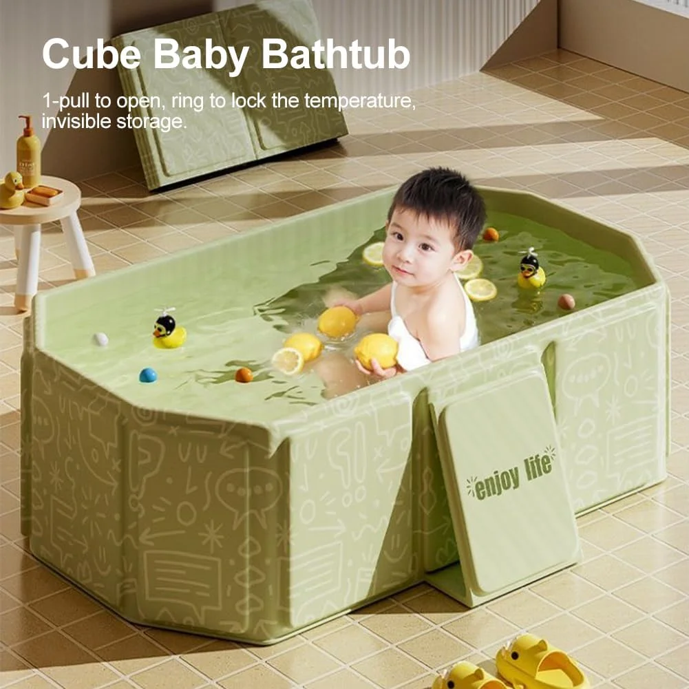 وان حمام کودک، وان حمام قابل حمل کودک، وان حمام تاشو سریع و غیر بادی، صرفه جویی در فضا، وان حمام بادوام کودک برای نوزادان و کودکان نوپا 0 تا 8 ساله (سبز) وان حمام کودک، وان حمام قابل حمل کودک، وان حمام تاشو سریع و غیر بادی، صرفه جویی در فضا، وان حمام بادوام کودک برای نوزادان و کودکان نوپا 0 تا 8 ساله (سبز)