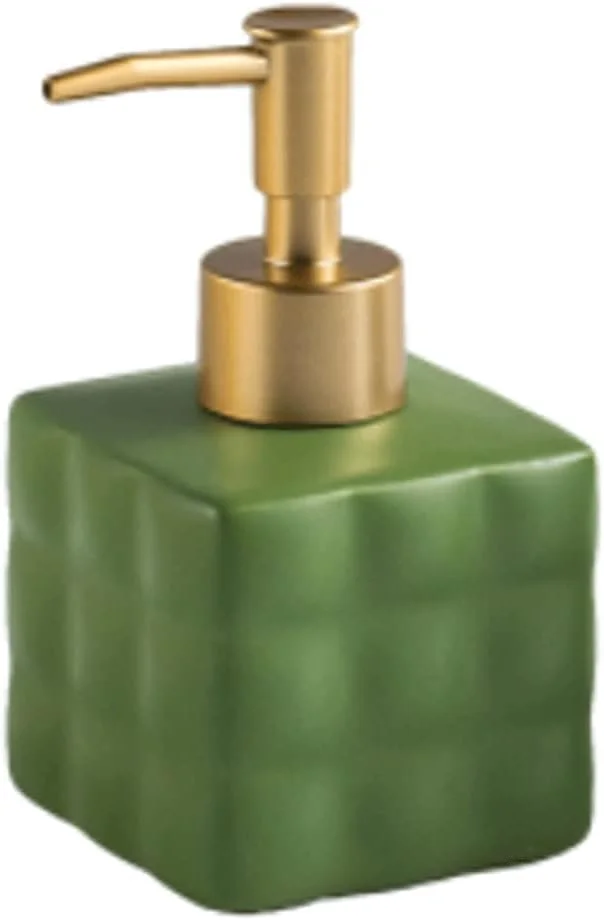 ظرف صابون سرامیکی 220 میلی لیتری / 8 اونس، پخش کننده مایع صابون حمام، لوازم جانبی قابل حمل حمام، بطری پمپ پخش کننده لوسیون قابل شارژ