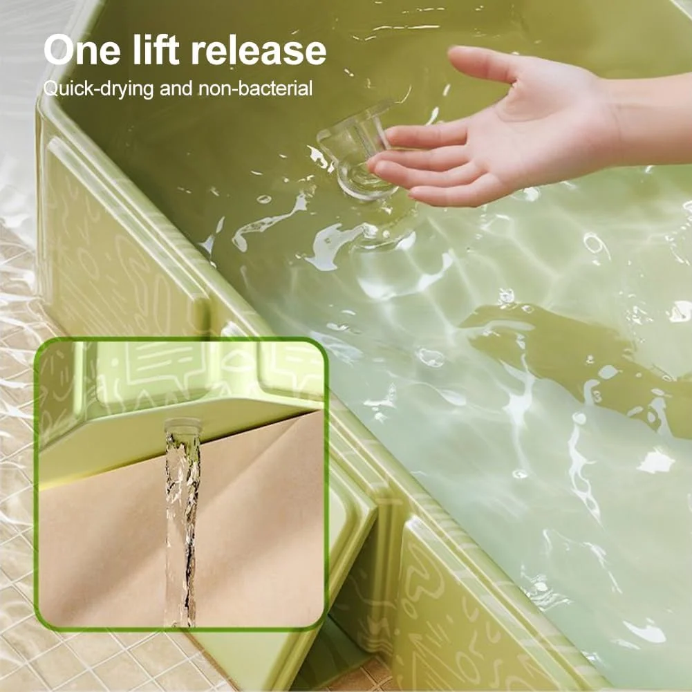 وان حمام کودک، وان حمام قابل حمل کودک، وان حمام تاشو سریع و غیر بادی، صرفه جویی در فضا، وان حمام بادوام کودک برای نوزادان و کودکان نوپا 0 تا 8 ساله (سبز) وان حمام کودک، وان حمام قابل حمل کودک، وان حمام تاشو سریع و غیر بادی، صرفه جویی در فضا، وان حمام بادوام کودک برای نوزادان و کودکان نوپا 0 تا 8 ساله (سبز)