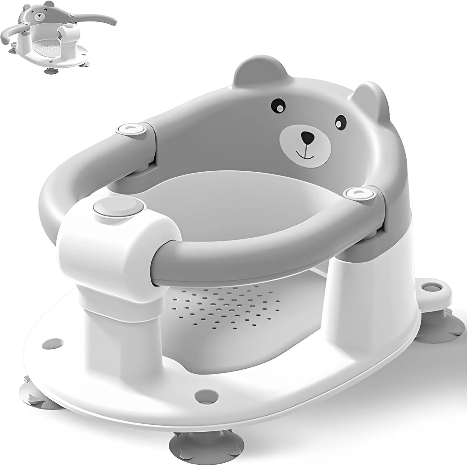صندلی حمام کودک Beauenty - صندلی وان ایمن و ضد لغزش برای نوزادان، 6+ ماه، صندلی وان جمع و جور کودک نوپا با کوسن نرم و 4 فنجان مکش، ضد لغزش، جداشدنی، مناسب برای زمان حمام نوزاد (خاکستری) صندلی حمام کودک Beauenty - صندلی وان ایمن و ضد لغزش برای نوزادان، 6+ ماه، صندلی وان جمع و جور کودک نوپا با کوسن نرم و 4 فنجان مکش، ضد لغزش، جداشدنی، مناسب برای زمان حمام نوزاد (خاکستری)