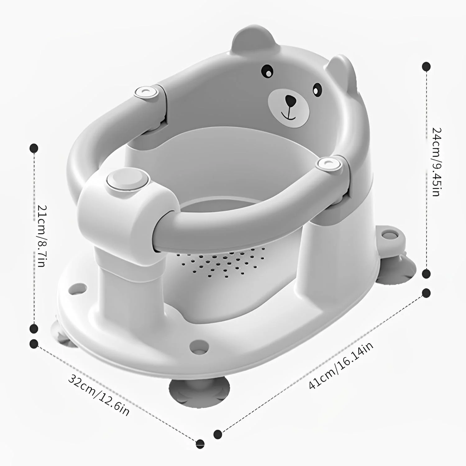 صندلی حمام کودک Beauenty - صندلی وان ایمن و ضد لغزش برای نوزادان، 6+ ماه، صندلی وان جمع و جور کودک نوپا با کوسن نرم و 4 فنجان مکش، ضد لغزش، جداشدنی، مناسب برای زمان حمام نوزاد (خاکستری) صندلی حمام کودک Beauenty - صندلی وان ایمن و ضد لغزش برای نوزادان، 6+ ماه، صندلی وان جمع و جور کودک نوپا با کوسن نرم و 4 فنجان مکش، ضد لغزش، جداشدنی، مناسب برای زمان حمام نوزاد (خاکستری)