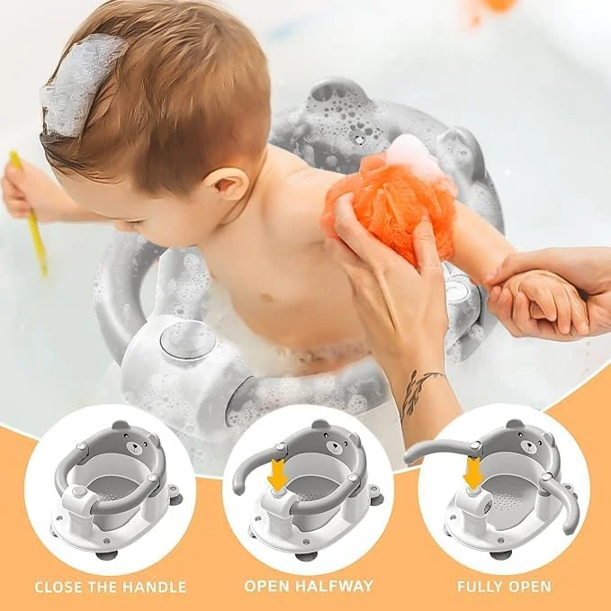 صندلی حمام کودک Beauenty - صندلی وان ایمن و ضد لغزش برای نوزادان، 6+ ماه، صندلی وان جمع و جور کودک نوپا با کوسن نرم و 4 فنجان مکش، ضد لغزش، جداشدنی، مناسب برای زمان حمام نوزاد (خاکستری) صندلی حمام کودک Beauenty - صندلی وان ایمن و ضد لغزش برای نوزادان، 6+ ماه، صندلی وان جمع و جور کودک نوپا با کوسن نرم و 4 فنجان مکش، ضد لغزش، جداشدنی، مناسب برای زمان حمام نوزاد (خاکستری)