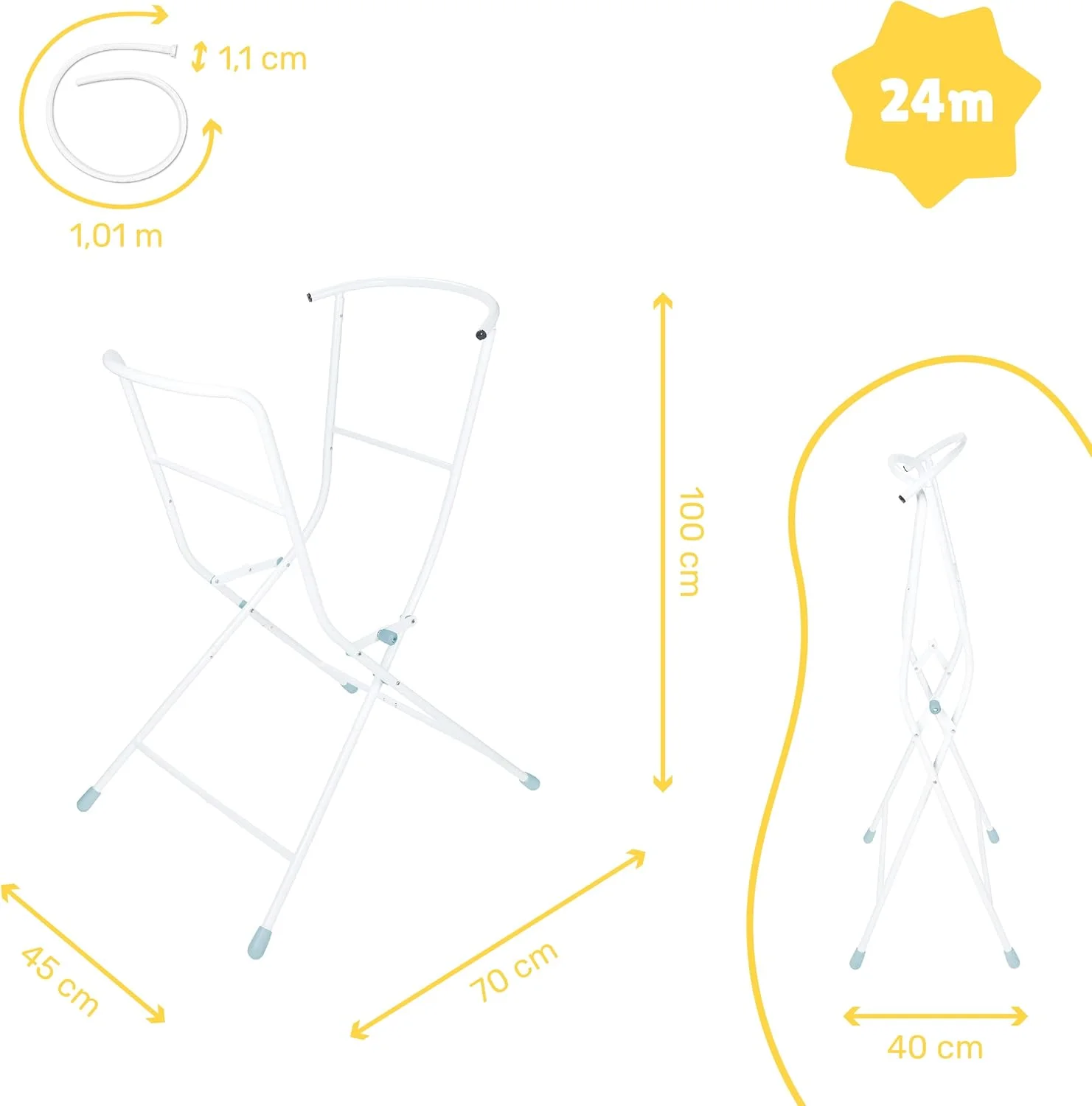 پایه وان حمام کودک و نوزاد بادابول + لوله تخلیه | مناسب از بدو تولد تا 24 ماهگی