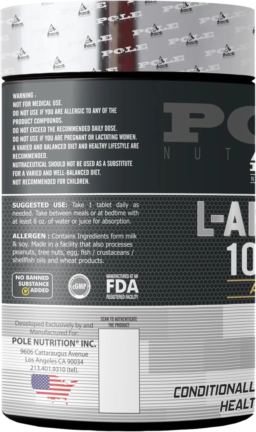 ال آرژنین 1000 میلی گرم Pole Nutrition | 120 سروینگ ال آرژنین 1000 میلی گرم Pole Nutrition | 120 سروینگ