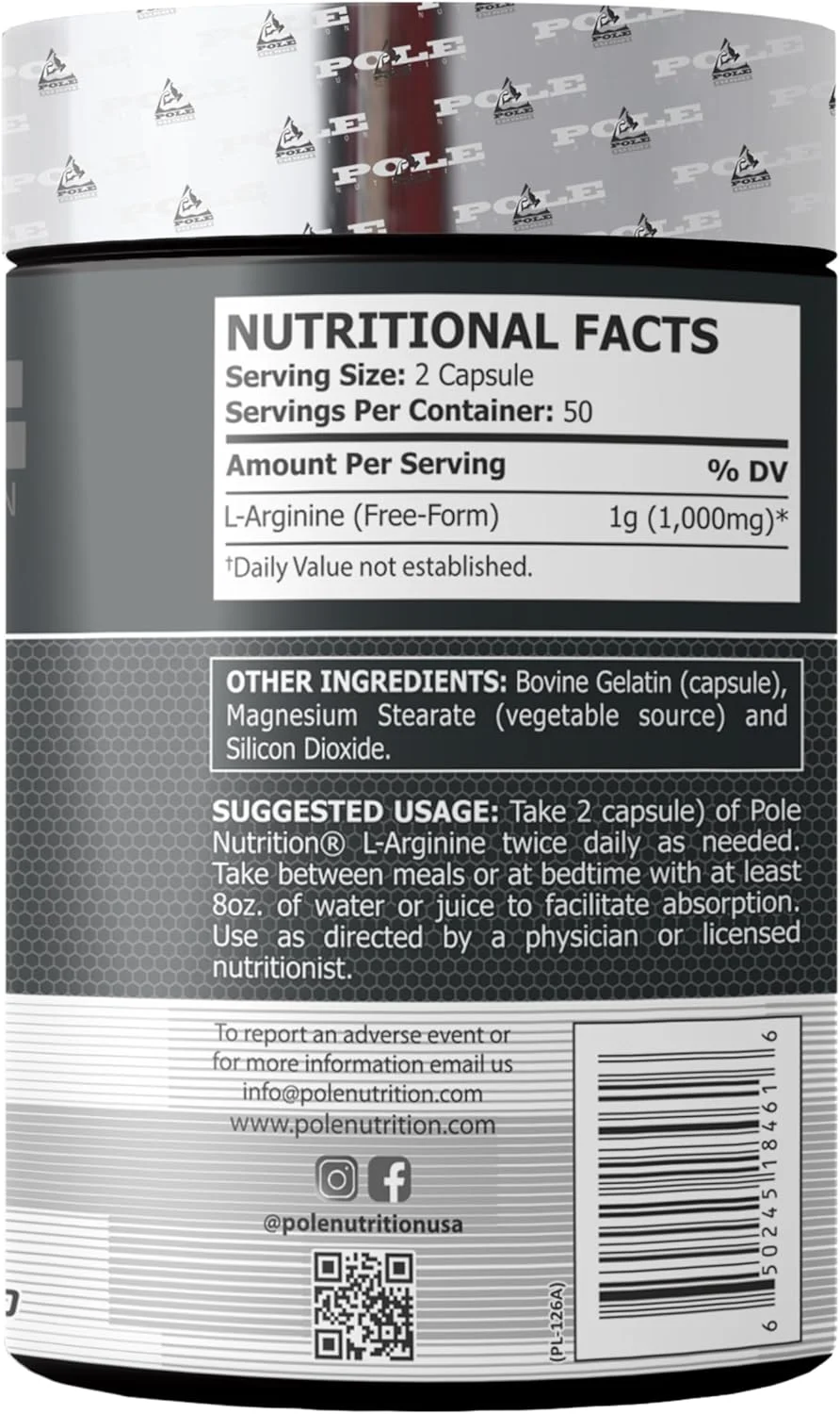 ال-آرژنین 500 میلی گرم پل نوتریشن | 50 سروینگ ال-آرژنین 500 میلی گرم پل نوتریشن | 50 سروینگ