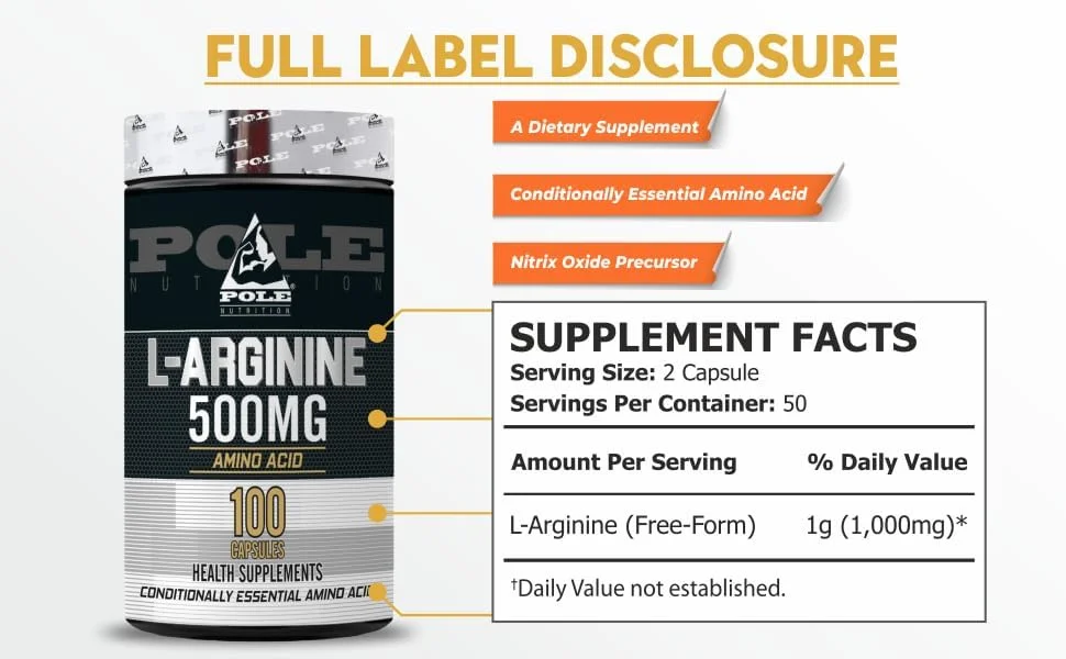 ال-آرژنین 500 میلی گرم پل نوتریشن | 50 سروینگ ال-آرژنین 500 میلی گرم پل نوتریشن | 50 سروینگ