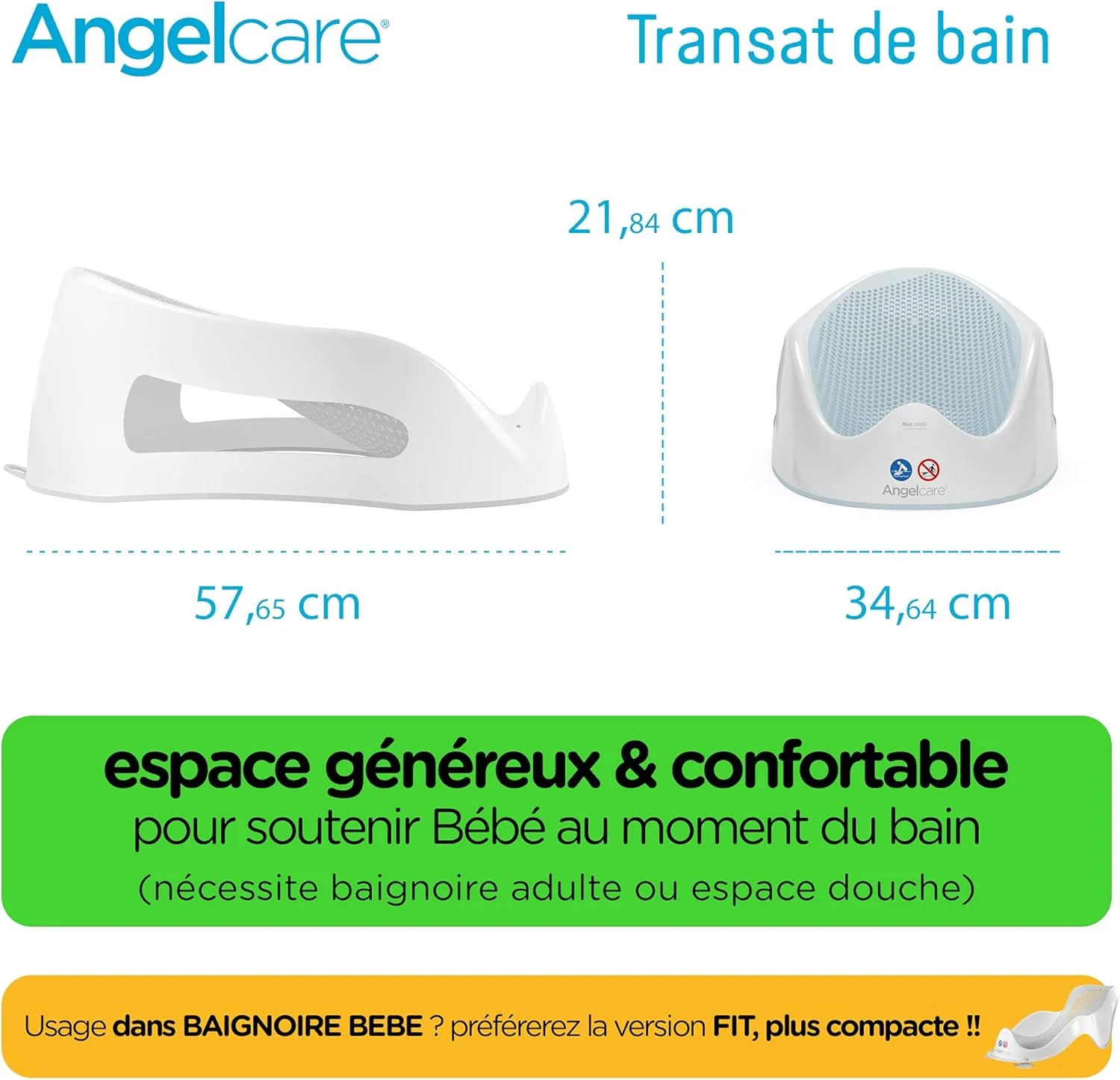 تکیه گاه حمام نرم آنجل کر - آبی تکیه گاه حمام نرم آنجل کر - آبی