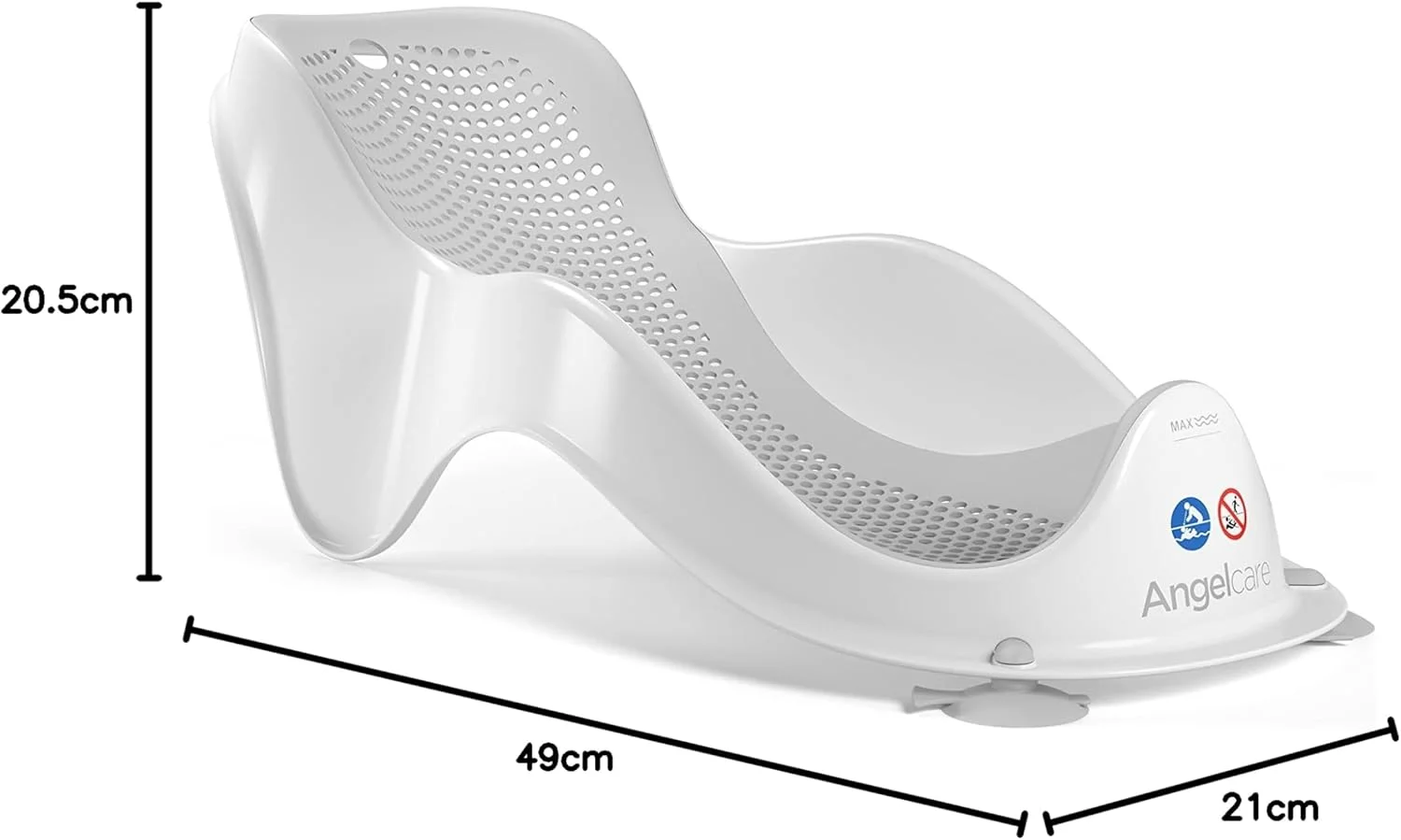 تکیه گاه حمام کودک آنجل کر، تکه ای 1، خاکستری، 1 عدد (بسته 1 عددی)