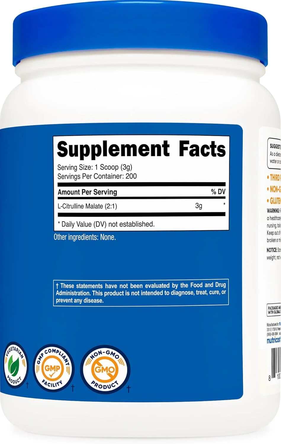 پودر ال-سیترولین مالات (2:1) نوتریکاست (600 گرم) پودر ال-سیترولین مالات (2:1) نوتریکاست (600 گرم)
