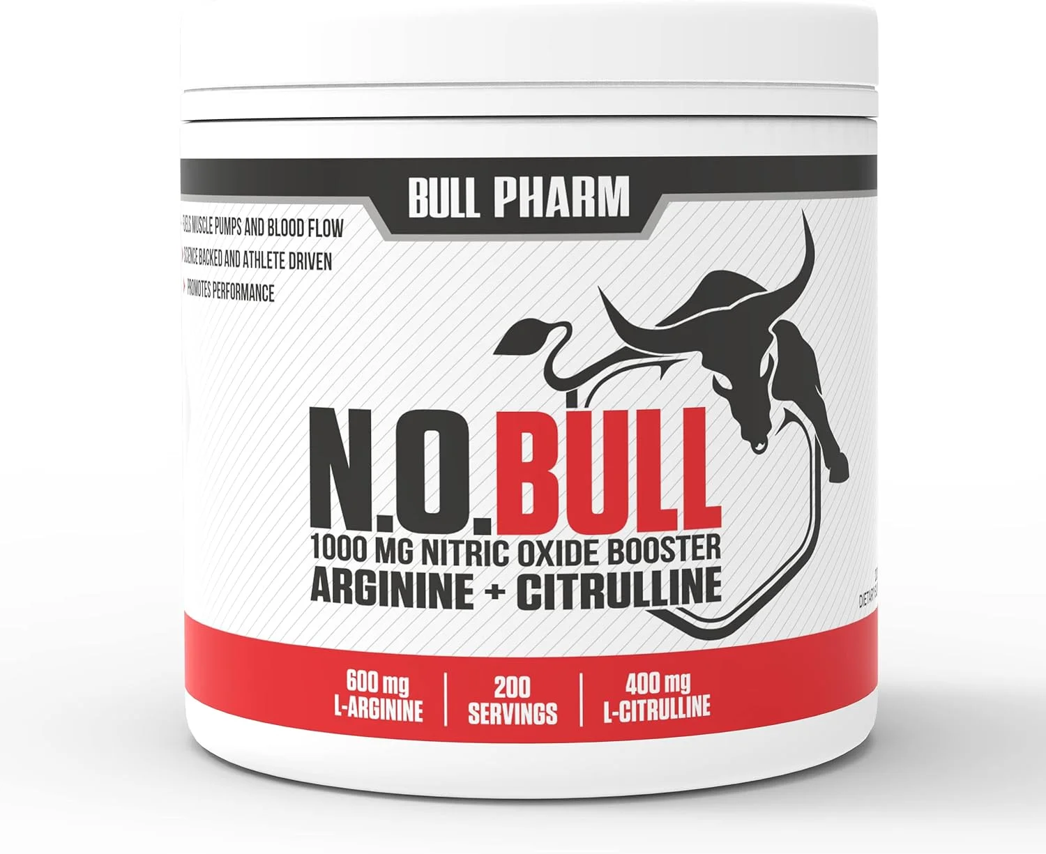 مکمل اکسید نیتریک N.O.BULL | حاوی ال-آرژنین و ال-سیترولین | پشتیبانی از رشد عضلات، عروق و قدرت بیشتر | تقویت کننده HGH | قبل از تمرین | وگان | غیر GMO | دارای تاییدیه FSSAI - 200 قرص