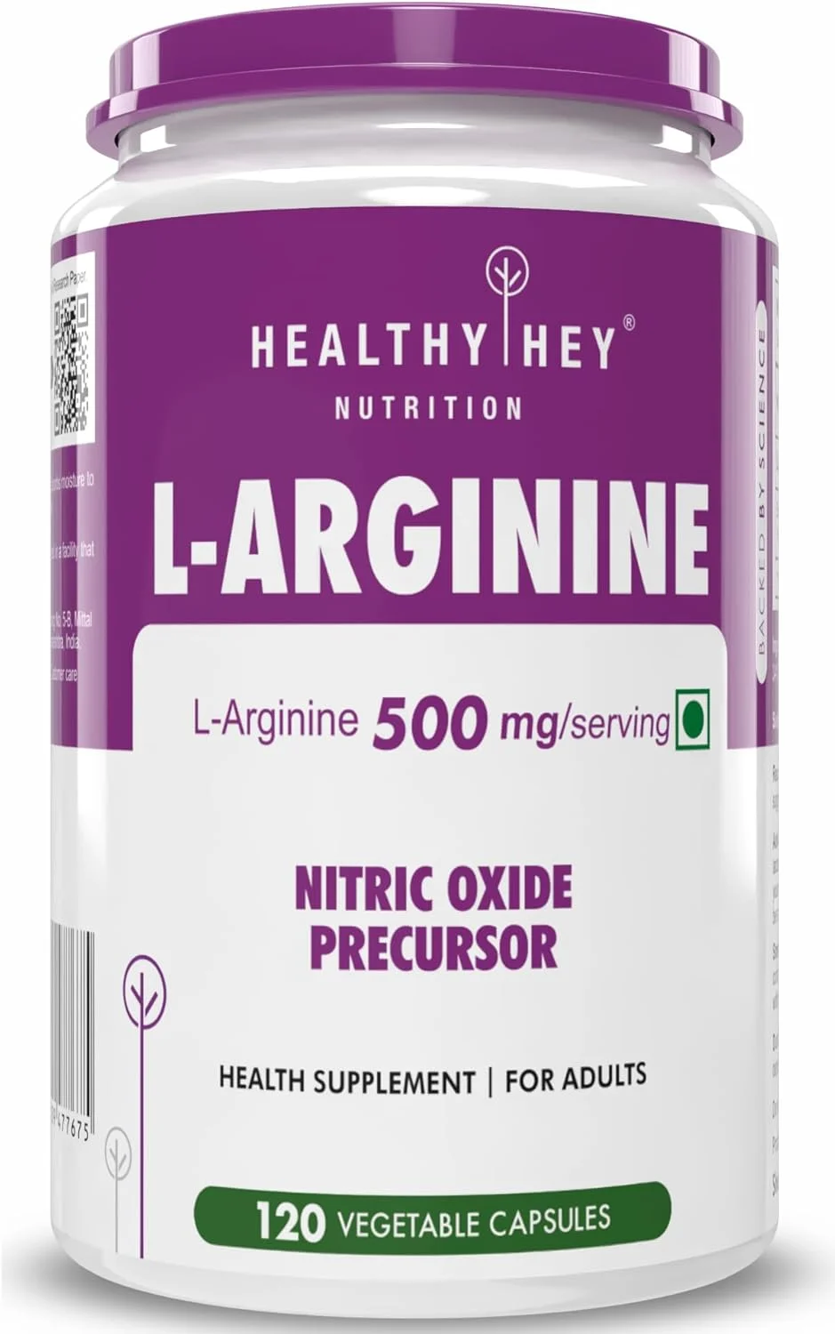 ال-آرژنین HealthyHey، ۱۲۰ کپسول گیاهی (بسته ۱ عددی)