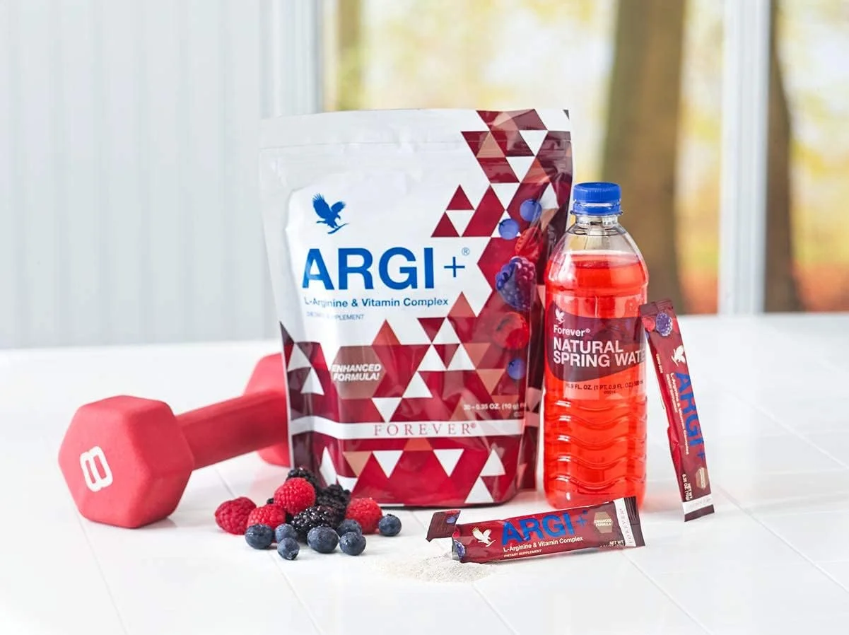 فوراور لیوینگ - فوراور ARGI+ و کمپلکس ویتامین - ال-آرژنین از تولید اکسید نیتریک در بدن پشتیبانی می کند (30 بسته)