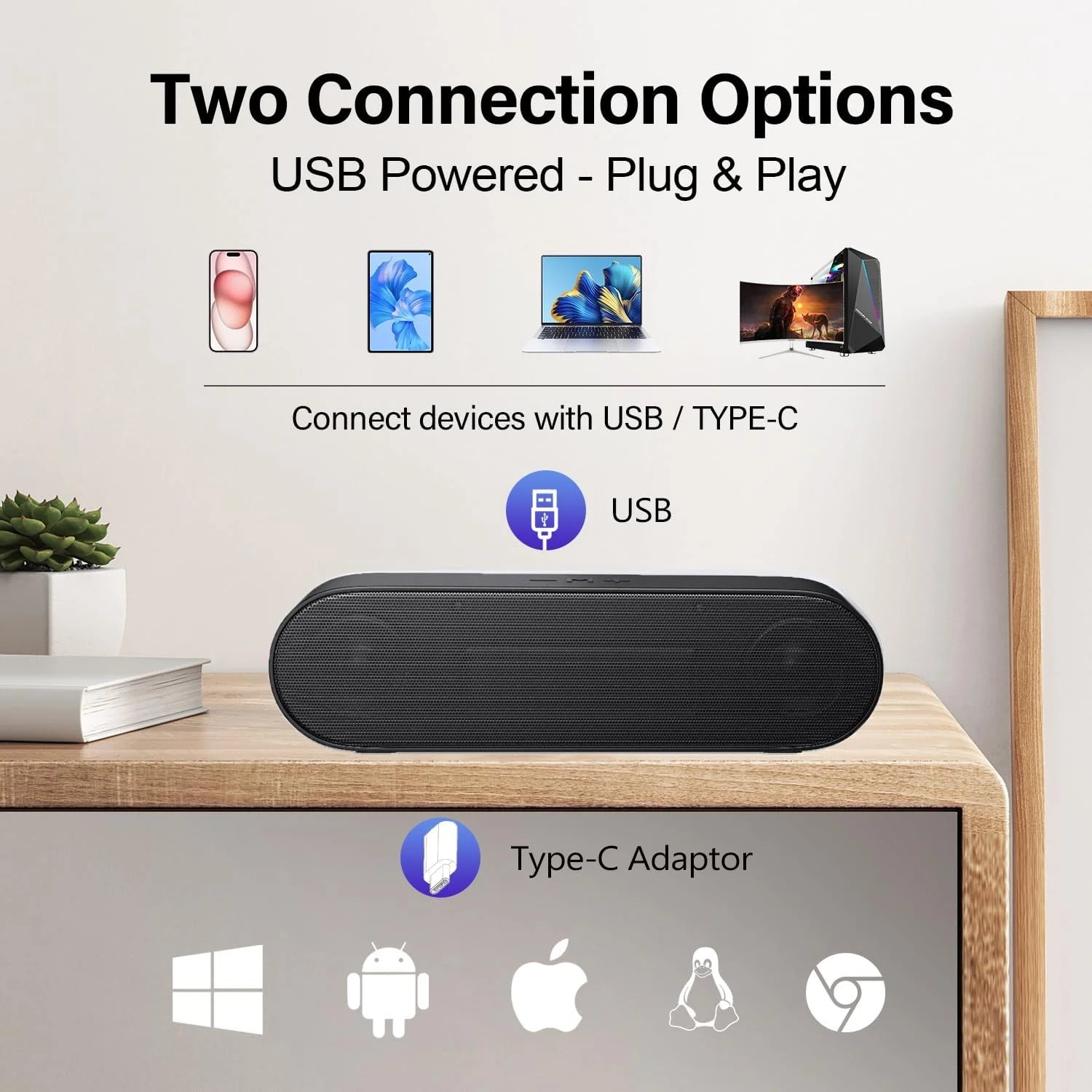 اسپیکر کامپیوتر ZETIY، اسپیکر USB برای کامپیوتر رومیزی، ویندوز، مک. مینی ساندبار قابل حمل - اتصال و پخش با کنترل صدا و دکمه قطع صدا (آداپتور USB-C به USB شامل می شود) اسپیکر کامپیوتر ZETIY، اسپیکر USB برای کامپیوتر رومیزی، ویندوز، مک. مینی ساندبار قابل حمل - اتصال و پخش با کنترل صدا و دکمه قطع صدا (آداپتور USB-C به USB شامل می شود)