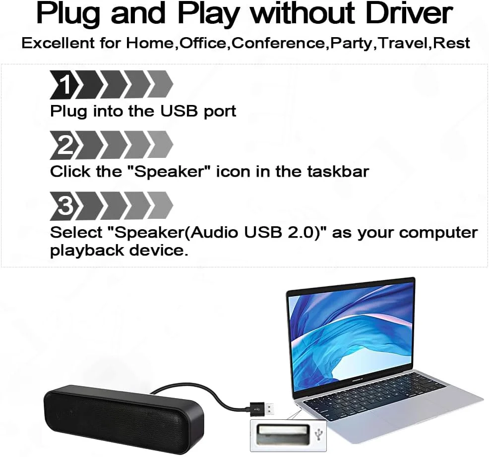 اسپیکر کامپیوتر ZETIY، اسپیکر USB برای کامپیوتر رومیزی، ویندوز، مک. مینی ساندبار قابل حمل - اتصال و پخش با کنترل صدا و دکمه قطع صدا (آداپتور USB-C به USB شامل می شود) اسپیکر کامپیوتر ZETIY، اسپیکر USB برای کامپیوتر رومیزی، ویندوز، مک. مینی ساندبار قابل حمل - اتصال و پخش با کنترل صدا و دکمه قطع صدا (آداپتور USB-C به USB شامل می شود)