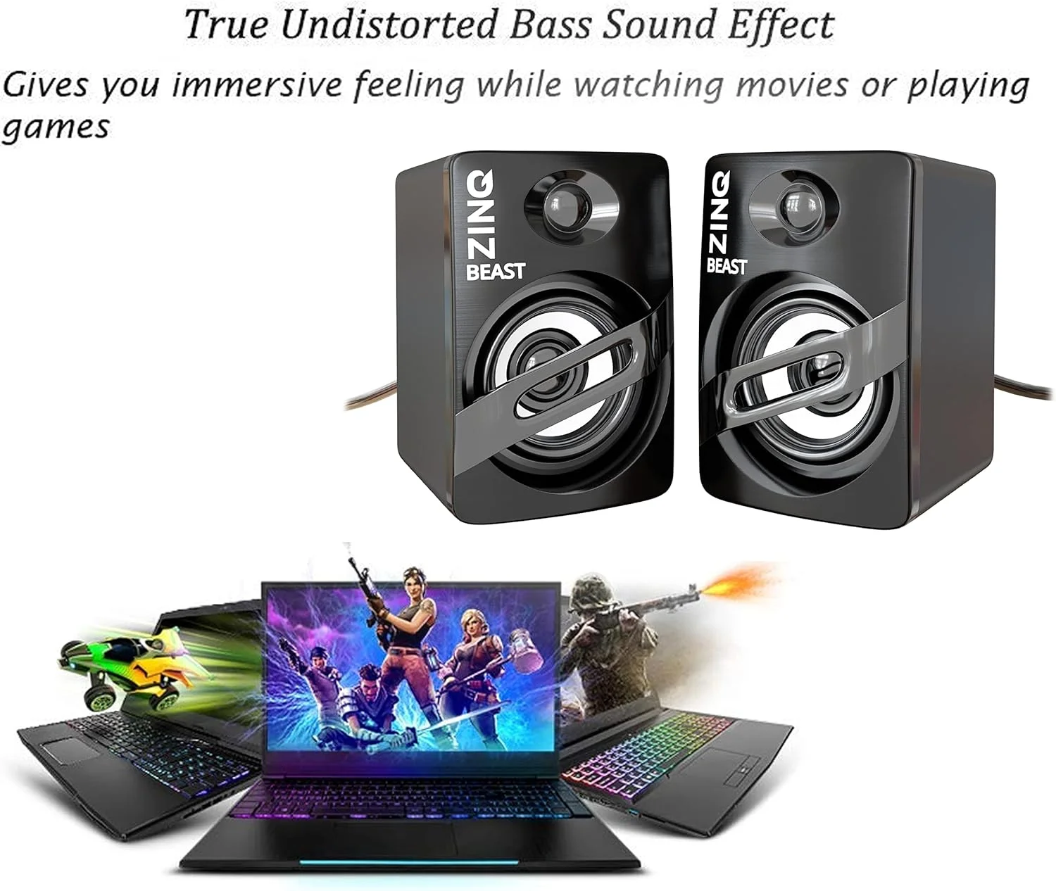 اسپیکر چند رسانه ای قابل حمل زینکیو تکنولوژی مدل Beast با پورت USB 2.0 برای لپ تاپ/کامپیوتر، دارای ورودی AUX، بیس عمیق، چراغ های LED و ورودی صدای 3.5 میلی متری (مشکی) اسپیکر چند رسانه ای قابل حمل زینکیو تکنولوژی مدل Beast با پورت USB 2.0 برای لپ تاپ/کامپیوتر، دارای ورودی AUX، بیس عمیق، چراغ های LED و ورودی صدای 3.5 میلی متری (مشکی)