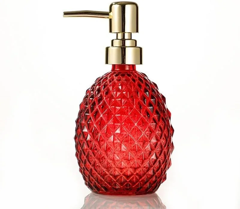 جا مایع دستشویی حمام با طرح رنگارنگ، بطری 350 میلی لیتری شیشه ای ضخیم، بطری خالی فشاری، جا مایع دستشویی شیک (شفاف) جا مایع دستشویی حمام با طرح رنگارنگ، بطری 350 میلی لیتری شیشه ای ضخیم، بطری خالی فشاری، جا مایع دستشویی شیک (شفاف)