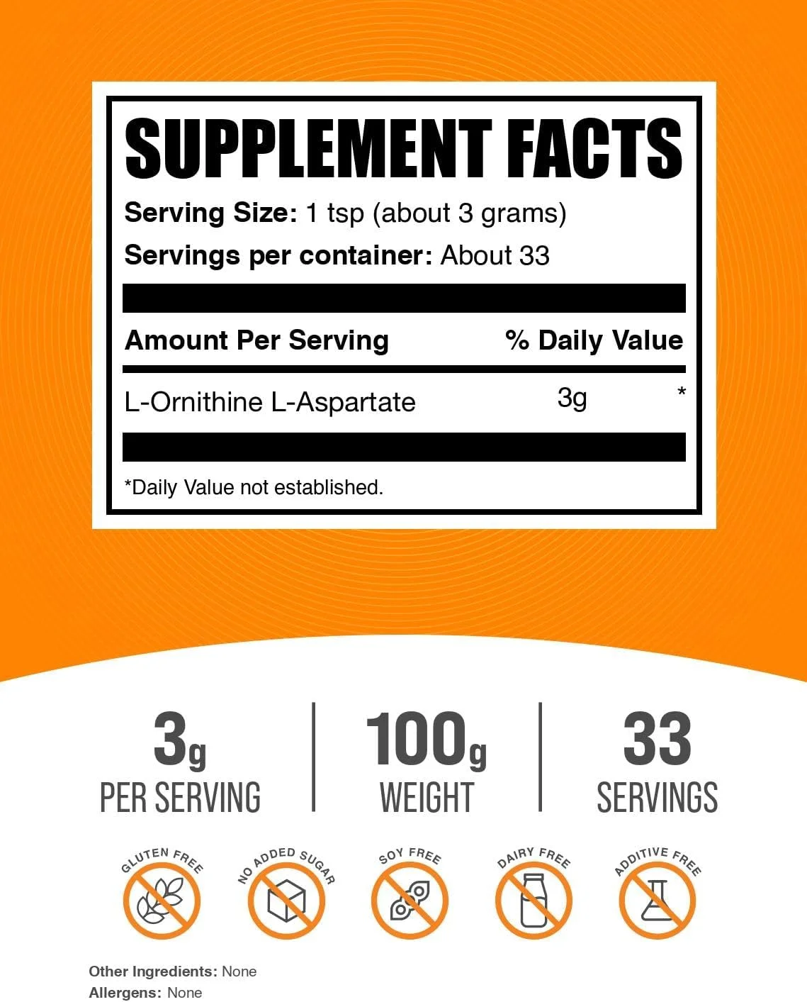 پودر ال-اورنیتین ال-آسپارتات BulkSupplements.com - مکمل اسیدهای آمینه برای سلامت کبد - بدون گلوتن، 3 گرم (3000 میلی گرم) در هر وعده، 33 وعده (100 گرم - 3.5 اونس) پودر ال-اورنیتین ال-آسپارتات BulkSupplements.com - مکمل اسیدهای آمینه برای سلامت کبد - بدون گلوتن، 3 گرم (3000 میلی گرم) در هر وعده، 33 وعده (100 گرم - 3.5 اونس)