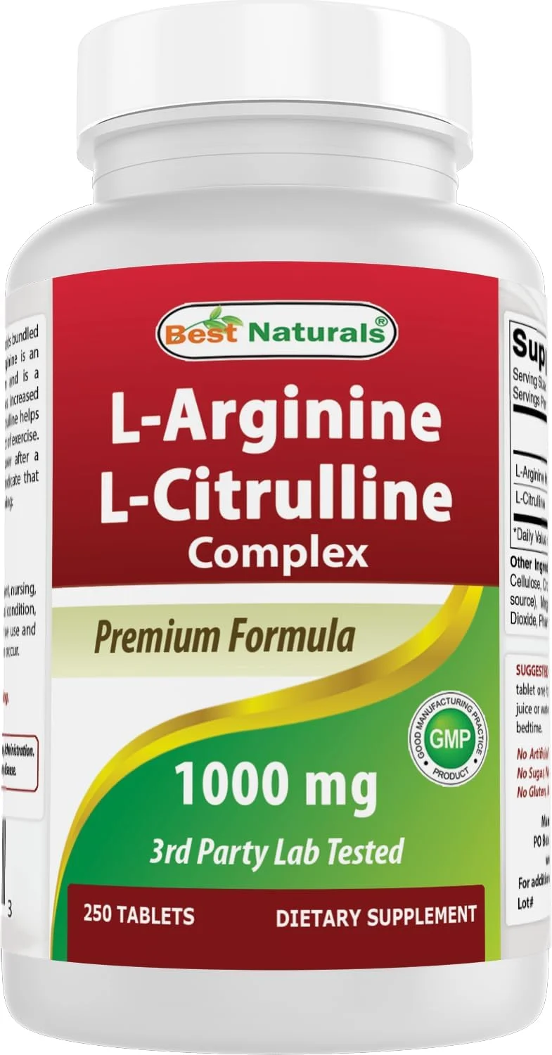قرص های کمپلکس ال-آرژنین ال-سیترولین Best Naturals، 250 عدد