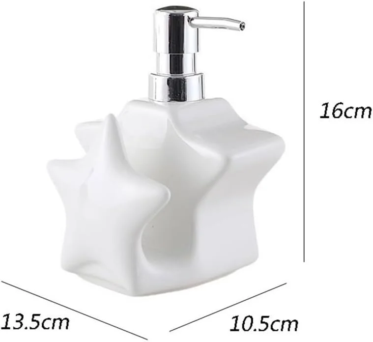 جا مایع دستشویی، بطری لوسیون حمام سرامیکی، نوع فشاری، بطری پخش کننده، 400 میلی لیتر، بطری شامپو و ژل دوش برای استفاده خانگی در هتل