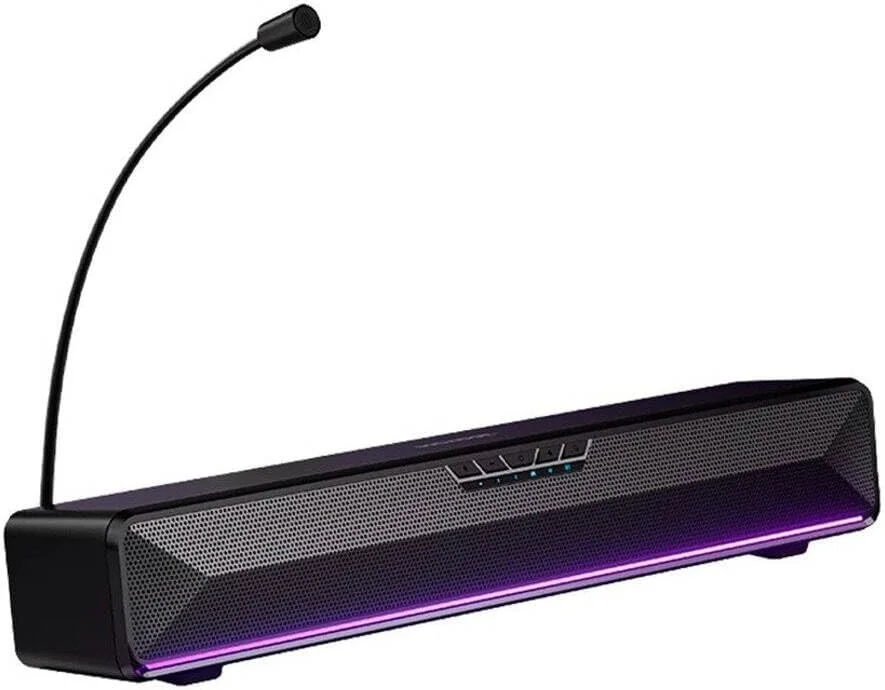 اسپیکر بلوتوث MCHOSE G20، میکروفون HD 360 درجه، صدای استریو + صدای باس، نورپردازی RGB، فناوری تاخیر صفر TopSpeed، اتصال بی سیم تا 10 متر، مشکی | اورجینال اسپیکر بلوتوث MCHOSE G20، میکروفون HD 360 درجه، صدای استریو + صدای باس، نورپردازی RGB، فناوری تاخیر صفر TopSpeed، اتصال بی سیم تا 10 متر، مشکی | اورجینال