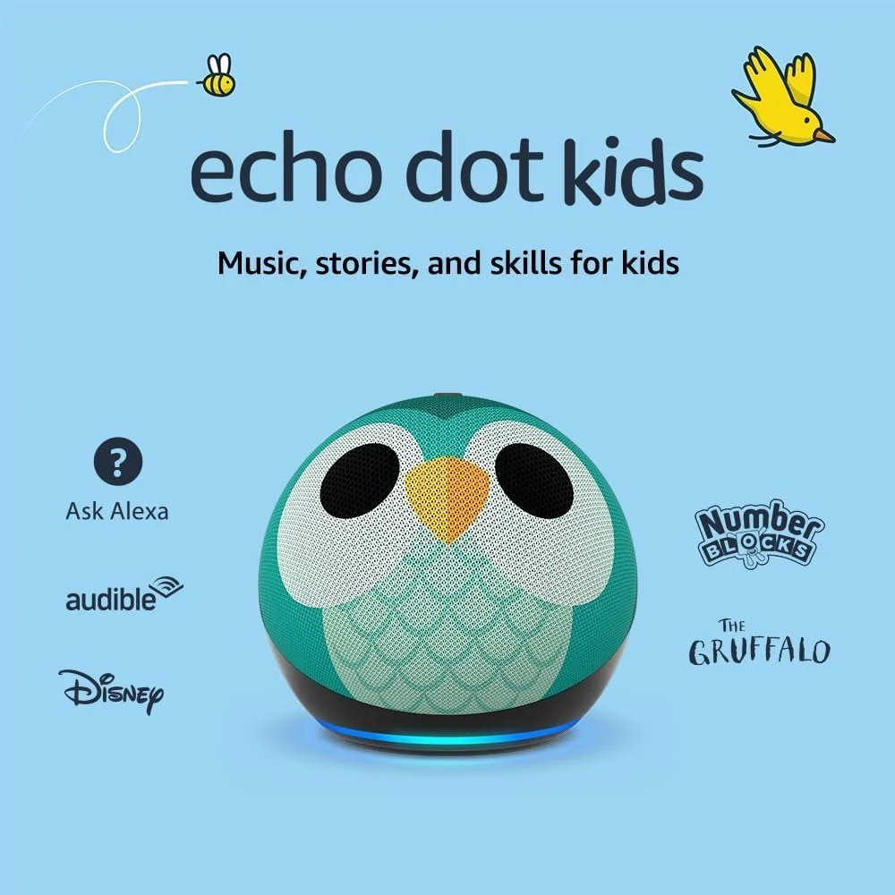 E.c.h.o D.o.t Kids Owl (جدیدترین نسل) | بلندگوی هوشمند Wi-Fi و بلوتوث با A.l.e.x.a از A.m.a.z.o.n - اورجینال نو E.c.h.o D.o.t Kids Owl (جدیدترین نسل) | بلندگوی هوشمند Wi-Fi و بلوتوث با A.l.e.x.a از A.m.a.z.o.n - اورجینال نو