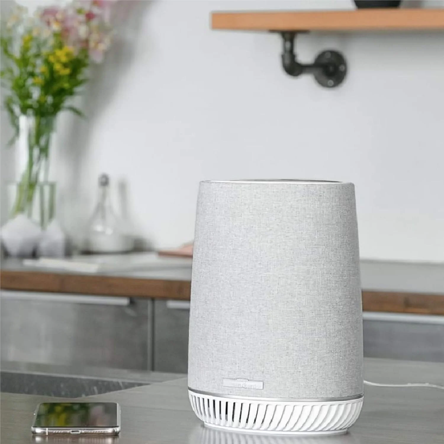 نت گیر NG-RBS40V-100EUS RBS40V-100EUS Orbi Home Mesh Wi-Fi، توسعه دهنده، بلندگوی هوشمند، Amazon Alexa داخلی، سفید