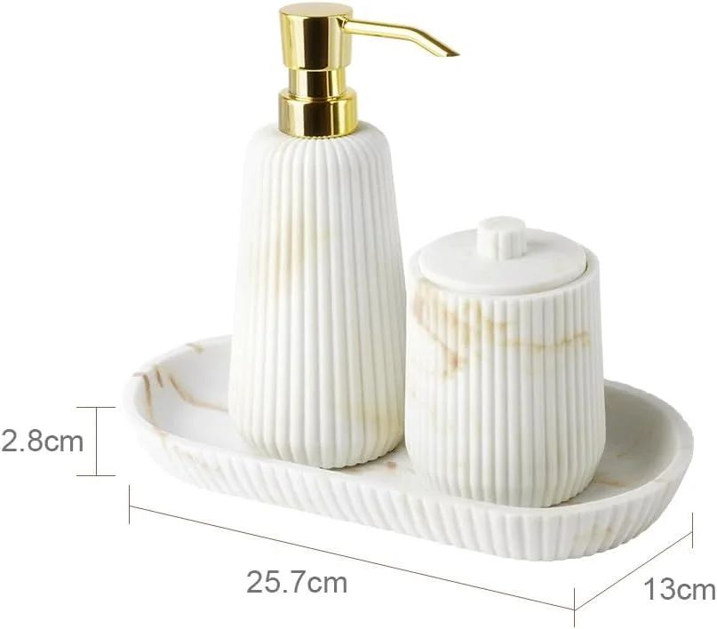 Ceramic Bathroom 3 Piece Bathroom Soap Dispenser Set Bathroom Decoration, Soap Dispenser and Toothbrush Cup (Gold 1 Size) Ceramic Bathroom 3 Piece Bathroom Soap Dispenser Set Bathroom Decoration, Soap Dispenser and Toothbrush Cup (Gold 1 Size)