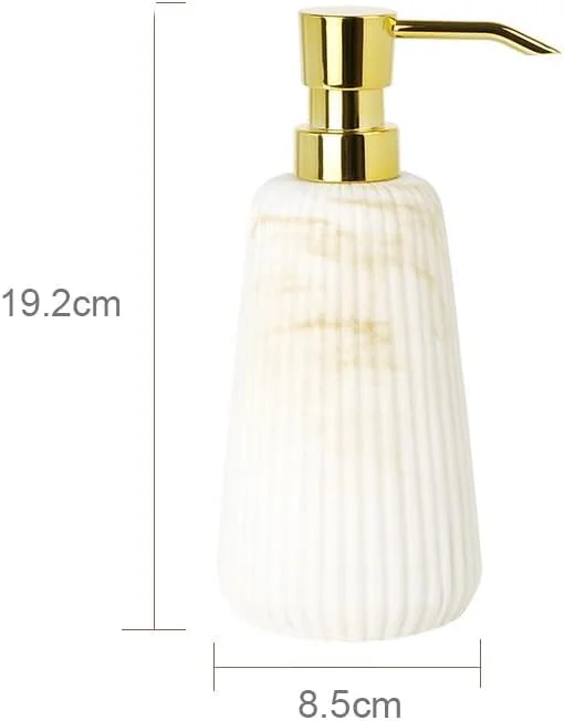 Ceramic Bathroom 3 Piece Bathroom Soap Dispenser Set Bathroom Decoration, Soap Dispenser and Toothbrush Cup (Gold 1 Size) Ceramic Bathroom 3 Piece Bathroom Soap Dispenser Set Bathroom Decoration, Soap Dispenser and Toothbrush Cup (Gold 1 Size)