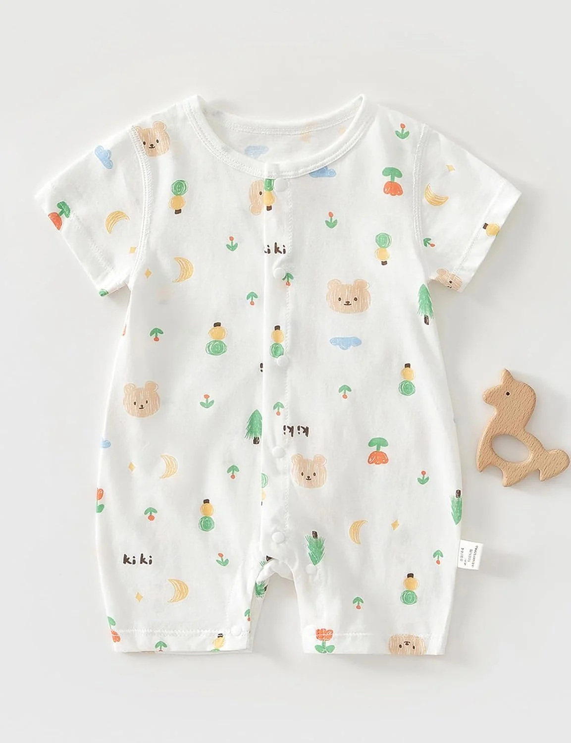 ZONEY لباس سرهمی نوزادی، بسته 2 عددی، 100% پنبه آستین کوتاه، لباس سرهمی یک تکه و تنفسی برای نوزادان پسر و دختر، لباس تابستانی 0-12 ماه