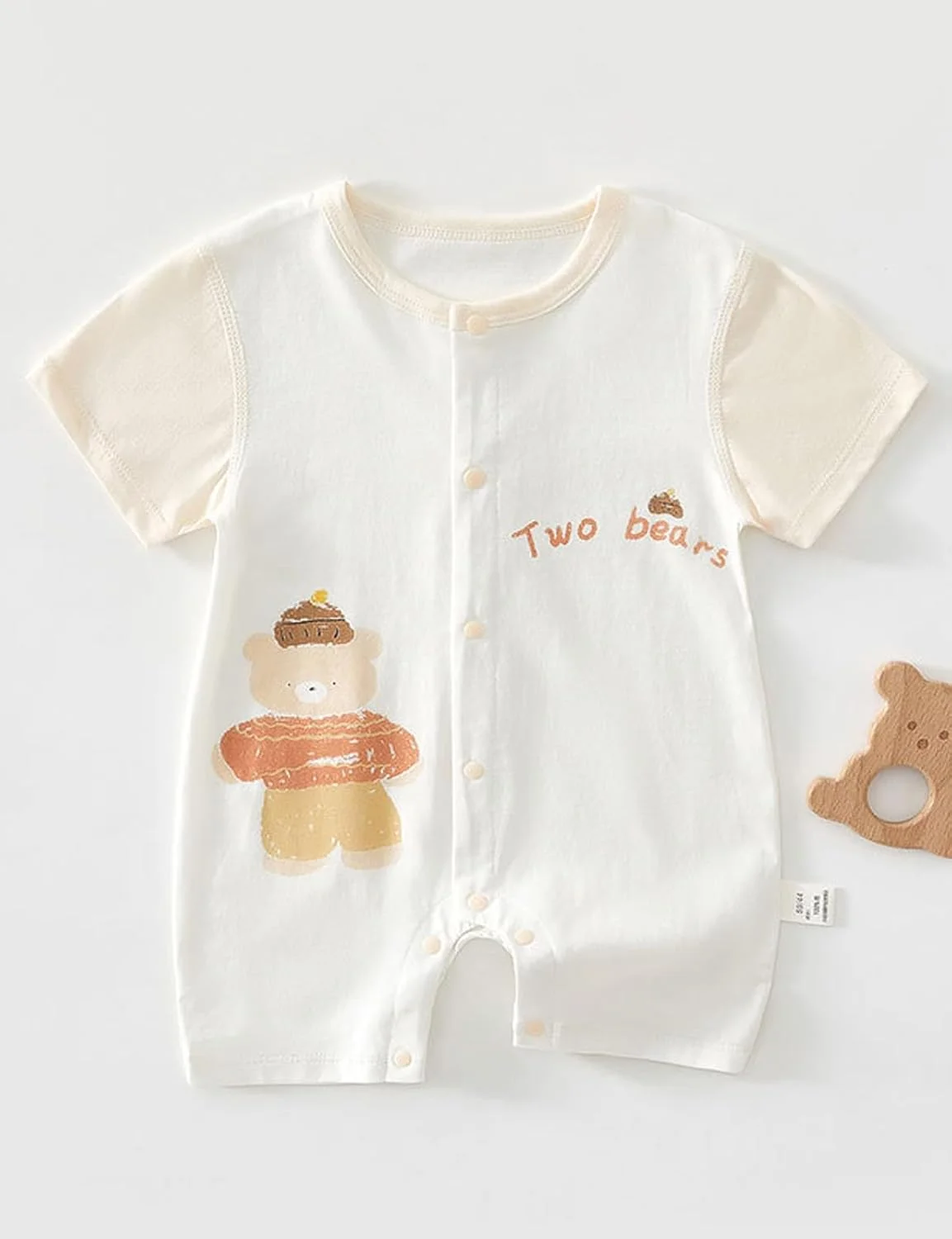 ZONEY لباس سرهمی نوزادی، بسته 2 عددی، 100% پنبه آستین کوتاه، لباس سرهمی یک تکه و تنفسی برای نوزادان دختر و پسر، لباس تابستانی 0-12 ماه ZONEY لباس سرهمی نوزادی، بسته 2 عددی، 100% پنبه آستین کوتاه، لباس سرهمی یک تکه و تنفسی برای نوزادان دختر و پسر، لباس تابستانی 0-12 ماه