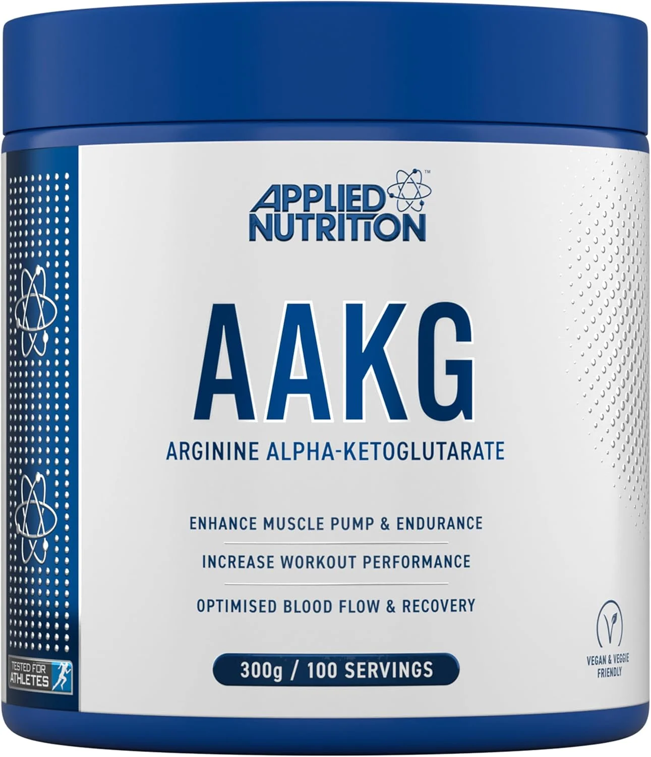 Applied Nutrition AAKG - ال آرژنین آلفا کتوگلوتارات 3000 میلی گرم در هر وعده، اکسید نیتریک، افزایش انرژی قبل از تمرین، مکمل پمپ عضله (300 گرم - 100 وعده)