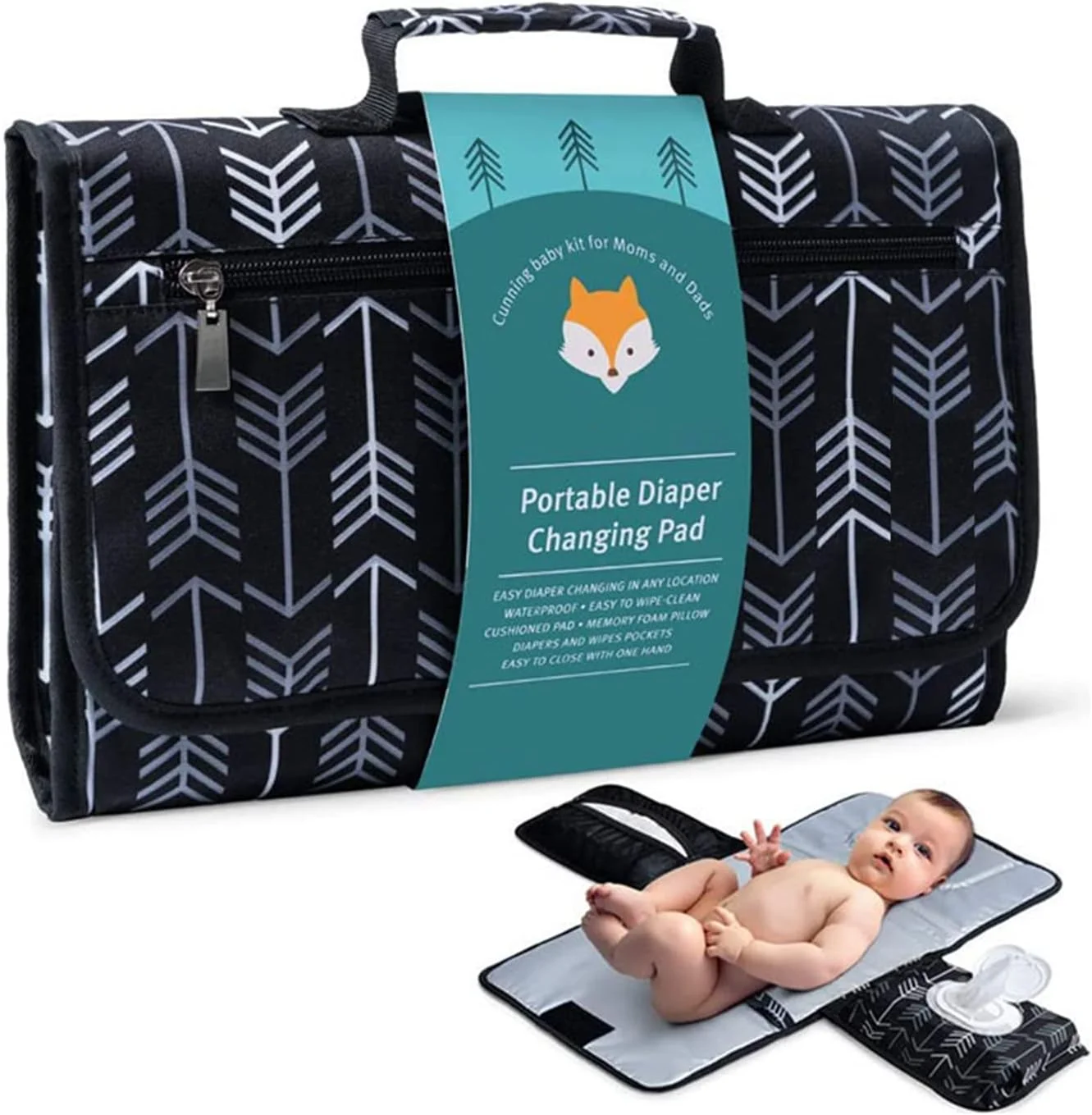 زیرانداز تعویض پوشک قابل حمل کودک UHOOME، کیف پوشک، ایستگاه زیرانداز مسافرتی، زیرانداز تعویض کودک تاشو ضد آب، زیرانداز تعویض سبک وزن برای کودک - تعویض کننده کودک، هدیه حمام برای پسران و دختران زیرانداز تعویض پوشک قابل حمل کودک UHOOME، کیف پوشک، ایستگاه زیرانداز مسافرتی، زیرانداز تعویض کودک تاشو ضد آب، زیرانداز تعویض سبک وزن برای کودک - تعویض کننده کودک، هدیه حمام برای پسران و دختران