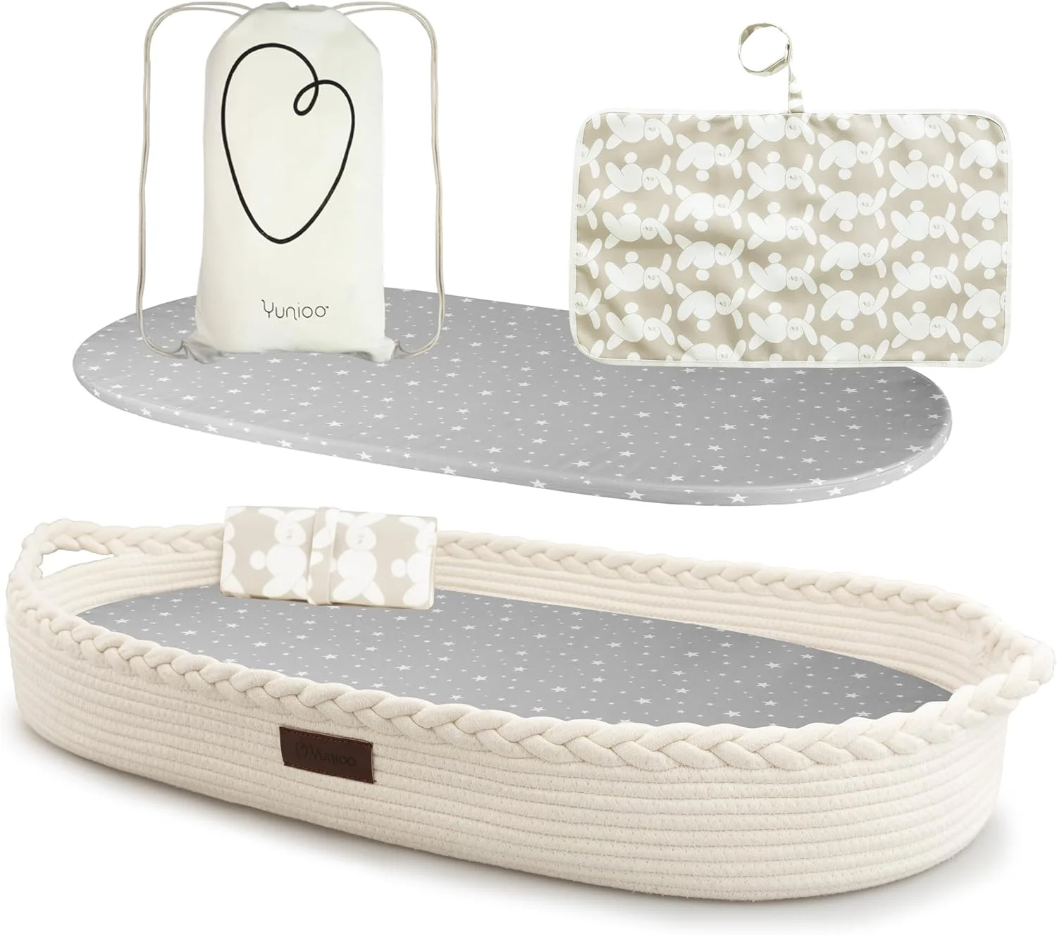 سبد تعویض نوزاد Yunioo، پد تعویض پوشک قابل حمل، سبد موسی برای نوزادان، روکش میز تعویض برای اتاق نوزاد، روکش پد مسافرتی ضد آب سبد تعویض نوزاد Yunioo، پد تعویض پوشک قابل حمل، سبد موسی برای نوزادان، روکش میز تعویض برای اتاق نوزاد، روکش پد مسافرتی ضد آب