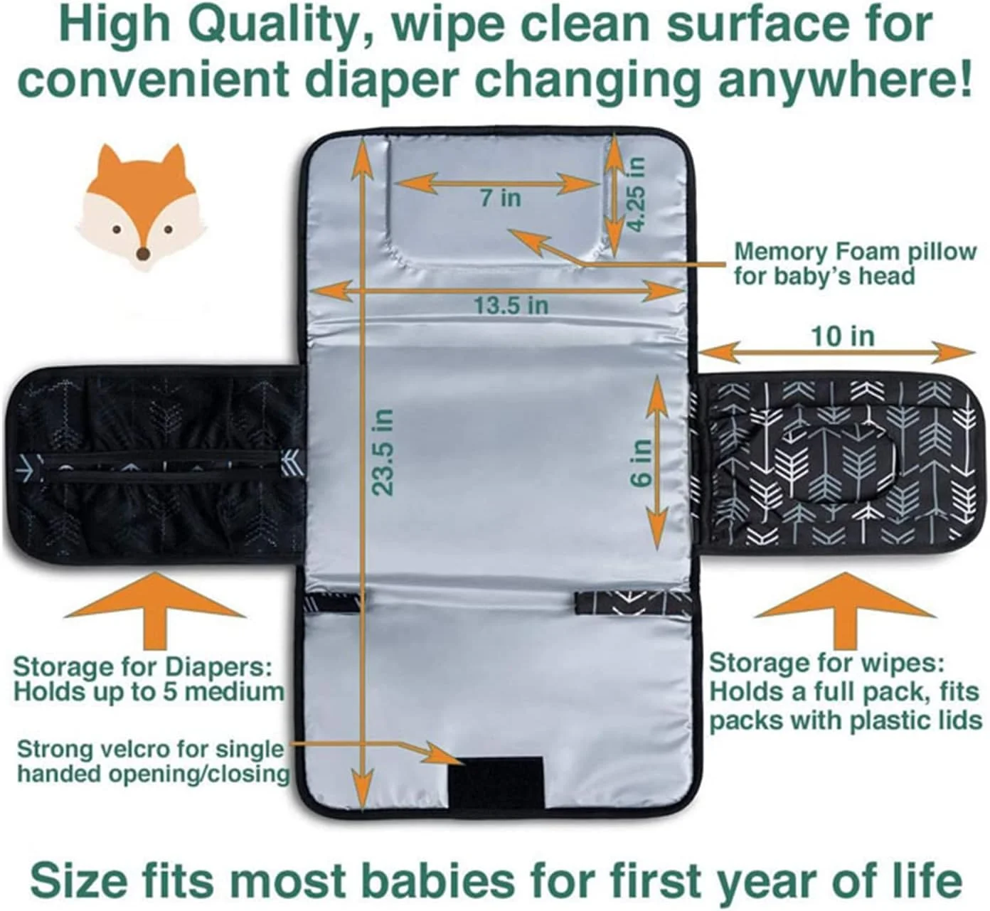 زیرانداز تعویض پوشک قابل حمل کودک UHOOME، کیف پوشک، ایستگاه زیرانداز مسافرتی، زیرانداز تعویض کودک تاشو ضد آب، زیرانداز تعویض سبک وزن برای کودک - تعویض کننده کودک، هدیه حمام برای پسران و دختران زیرانداز تعویض پوشک قابل حمل کودک UHOOME، کیف پوشک، ایستگاه زیرانداز مسافرتی، زیرانداز تعویض کودک تاشو ضد آب، زیرانداز تعویض سبک وزن برای کودک - تعویض کننده کودک، هدیه حمام برای پسران و دختران