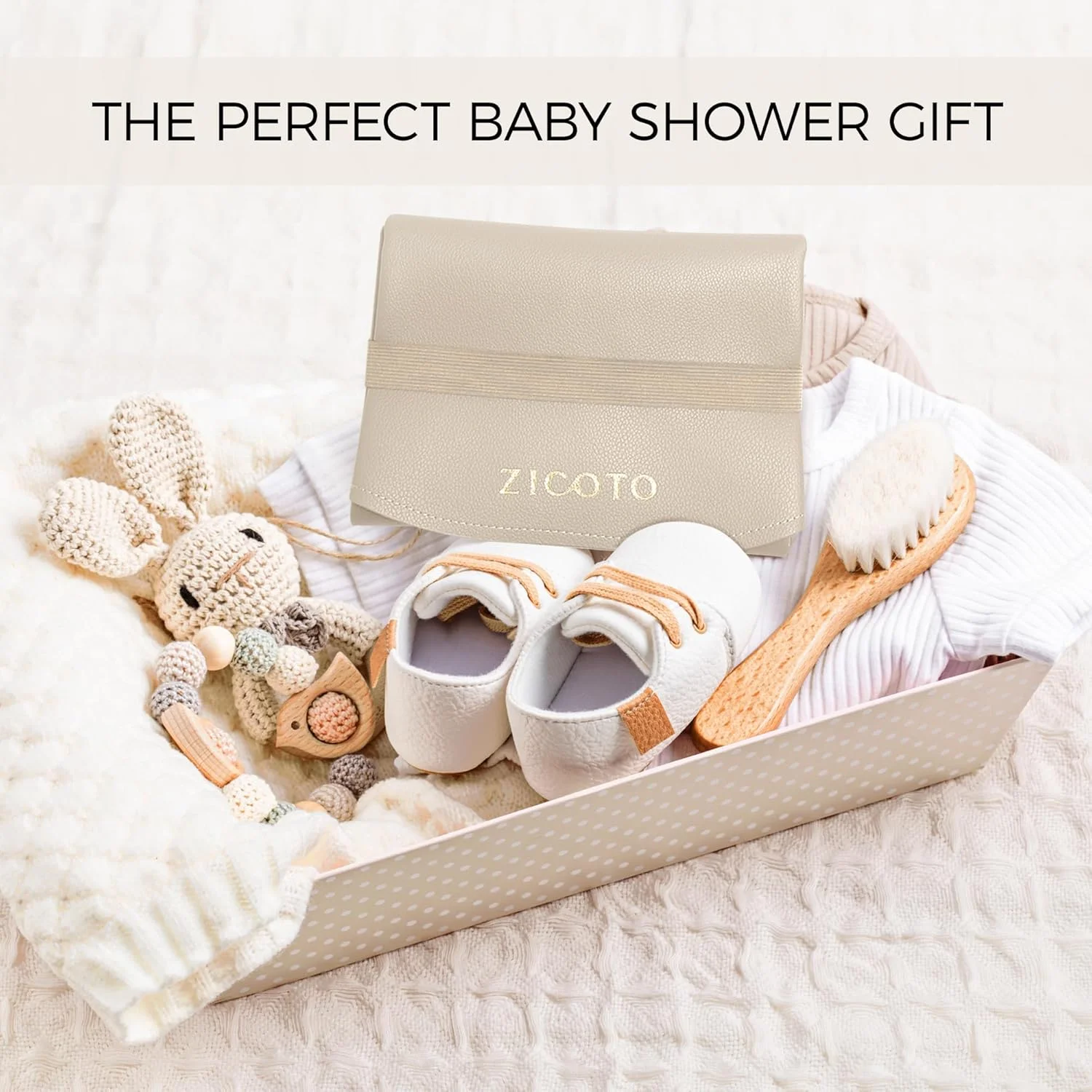 پد تعویض پوشک قابل حمل زیبا ZICOTO - پد تعویض پوشک قابل پاک شدن و تمیز کردن آسان - پد چرمی وگان ضد آب عالی برای مسافرت