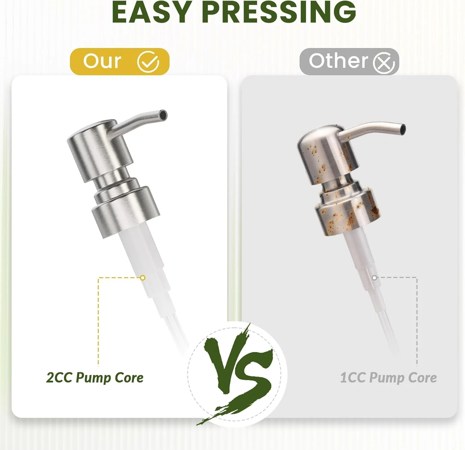 پمپ مایع دستشویی آمازربث، بسته 2 عددی، جنس شیشه با پمپ استیل ضد زنگ، ظرفیت 500 میلی لیتر، مناسب برای دستشویی و آشپزخانه، شفاف